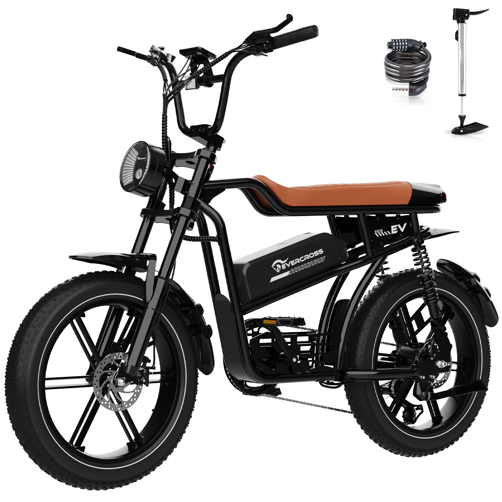 Rower elektryczny Górski 20" EK30-Akumulator 750Wh-Podwójne Amortyzatory-NFC-APP