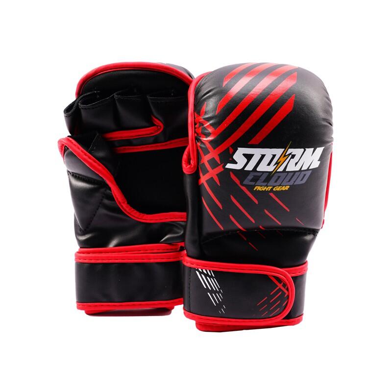 Rękawice do MMA StormCloud Lynx Sparingowe Czarno-Czerwone 7oz XL