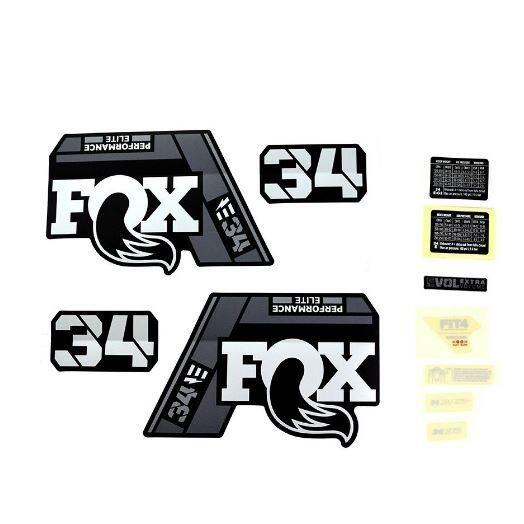 Zestaw naklejek transferowych Fox 2021, 34 SC, P-SE, Logo, Fork