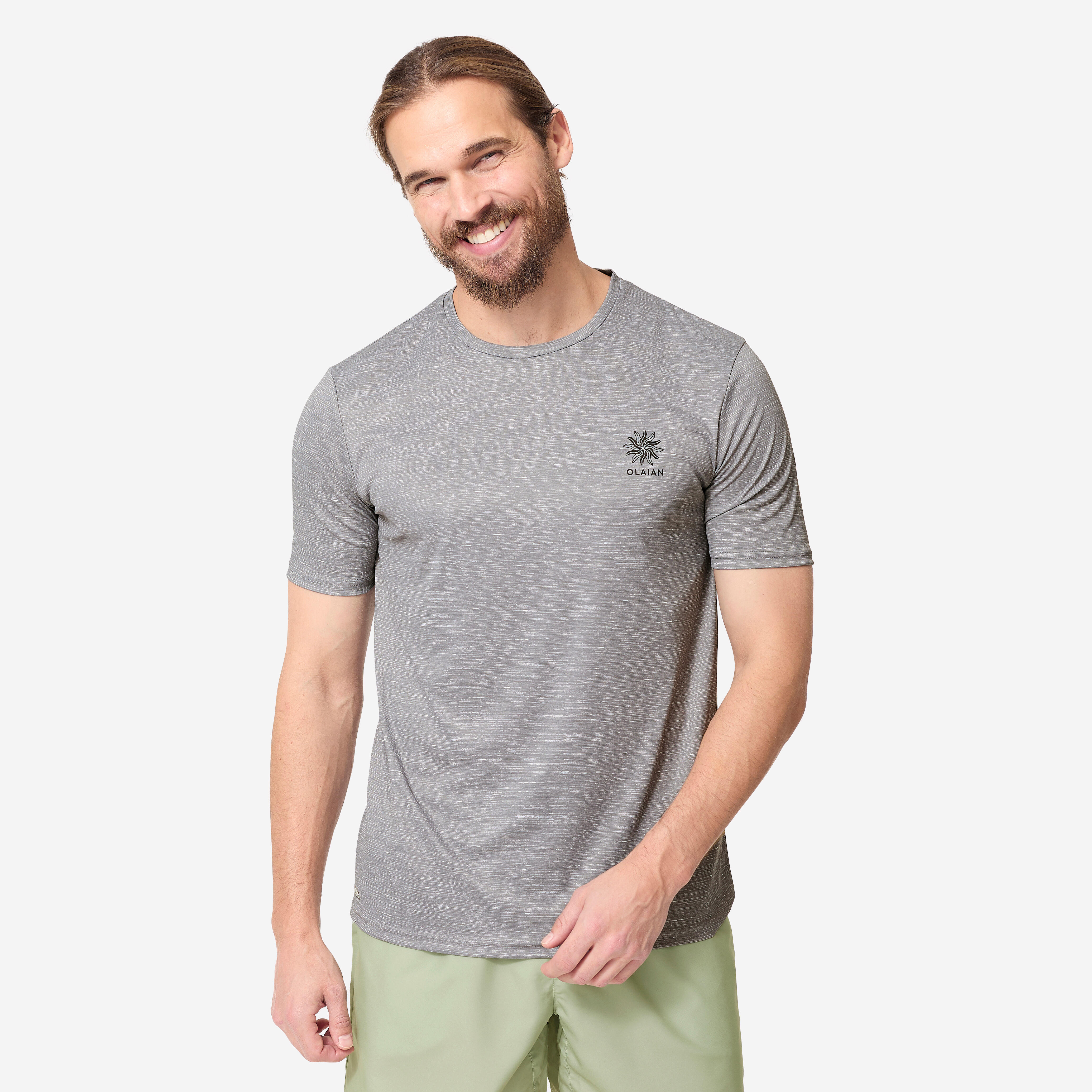 Koszulka UV surfingowa męska Decathlon Water T-shirt krótki rękaw