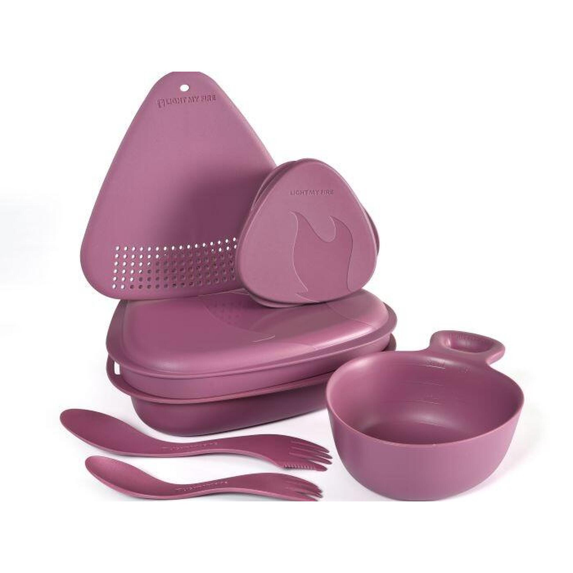 Menażka zestaw naczyń turystycznych ze sporkami Outdoor Bio