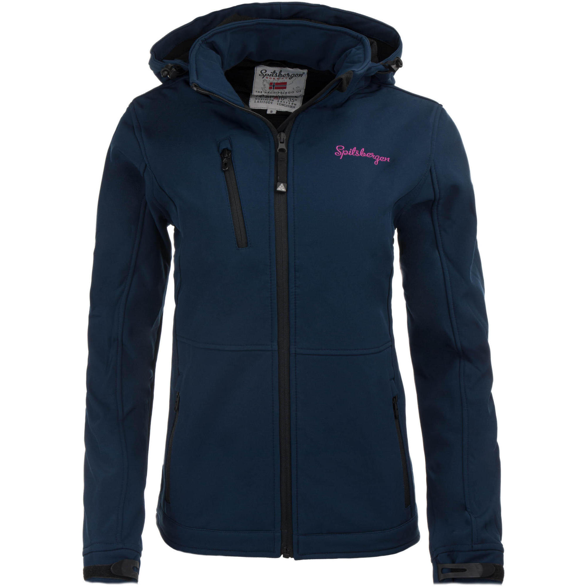 Kurtka Softshell Spitsbergen 3-warstwowa Damska Navy - Wodoodporna