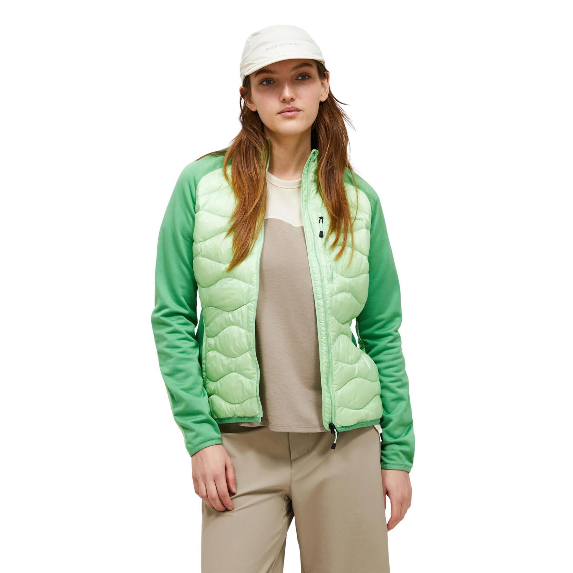 Kurtka Peak Performance puchowa damska Helium Down Hybrid Jacket zielona - S