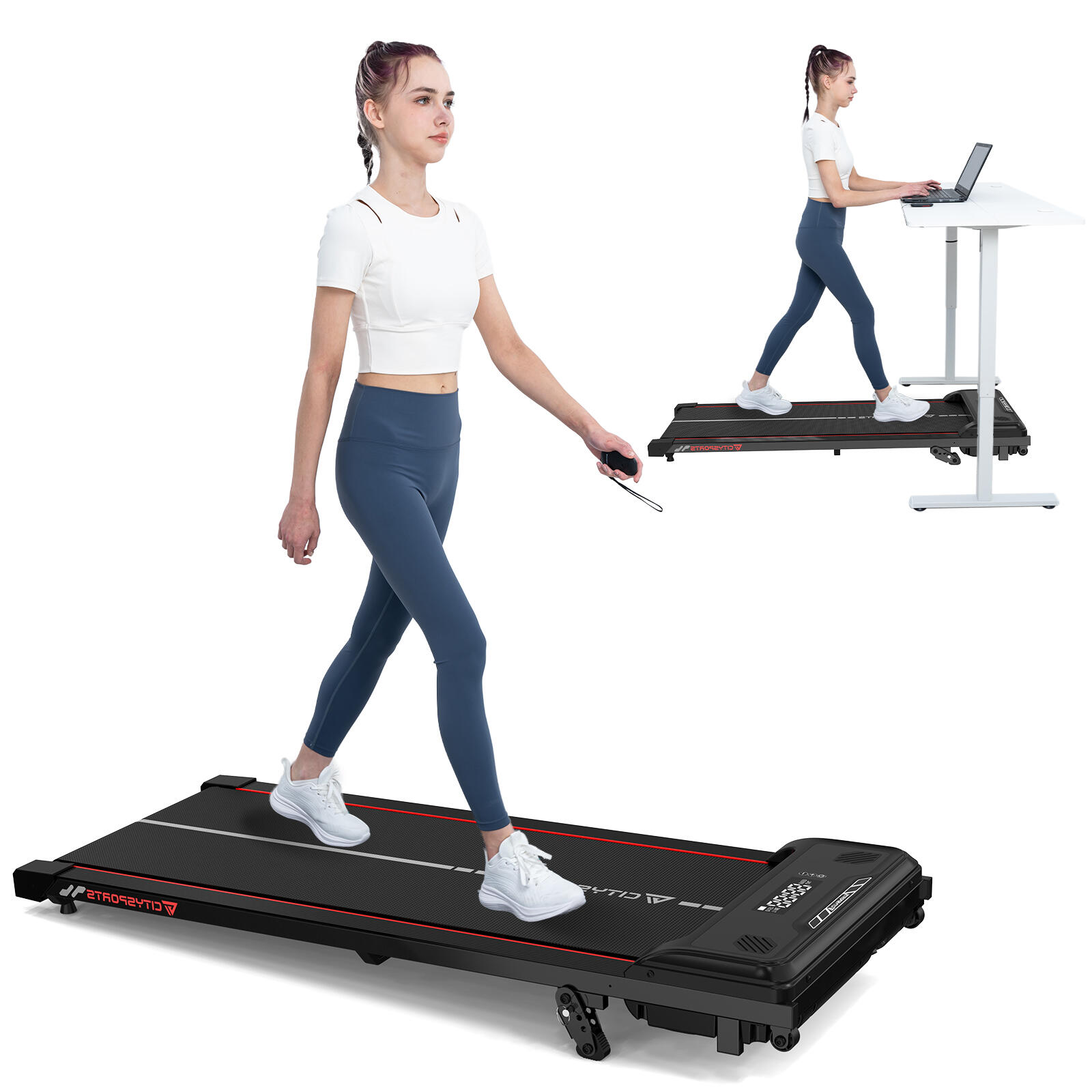 Bieżnia do chodzenia WP6, nachylenie do 10%, 3 pozycje, 6,0 km/h, Bluetooth