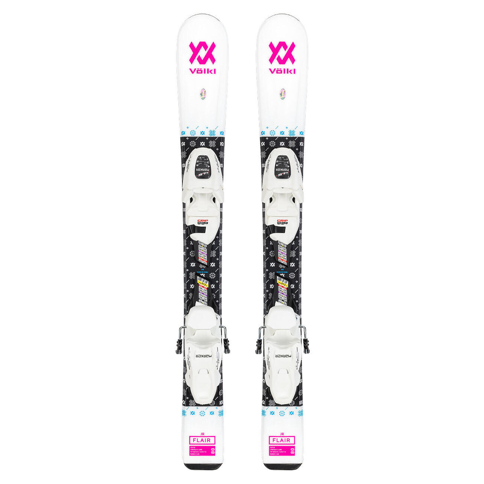 Narty dziecięce VOLKL FLAIR JR + wiązania MARKER VMOTION 4.5 JR z GRIP WALK