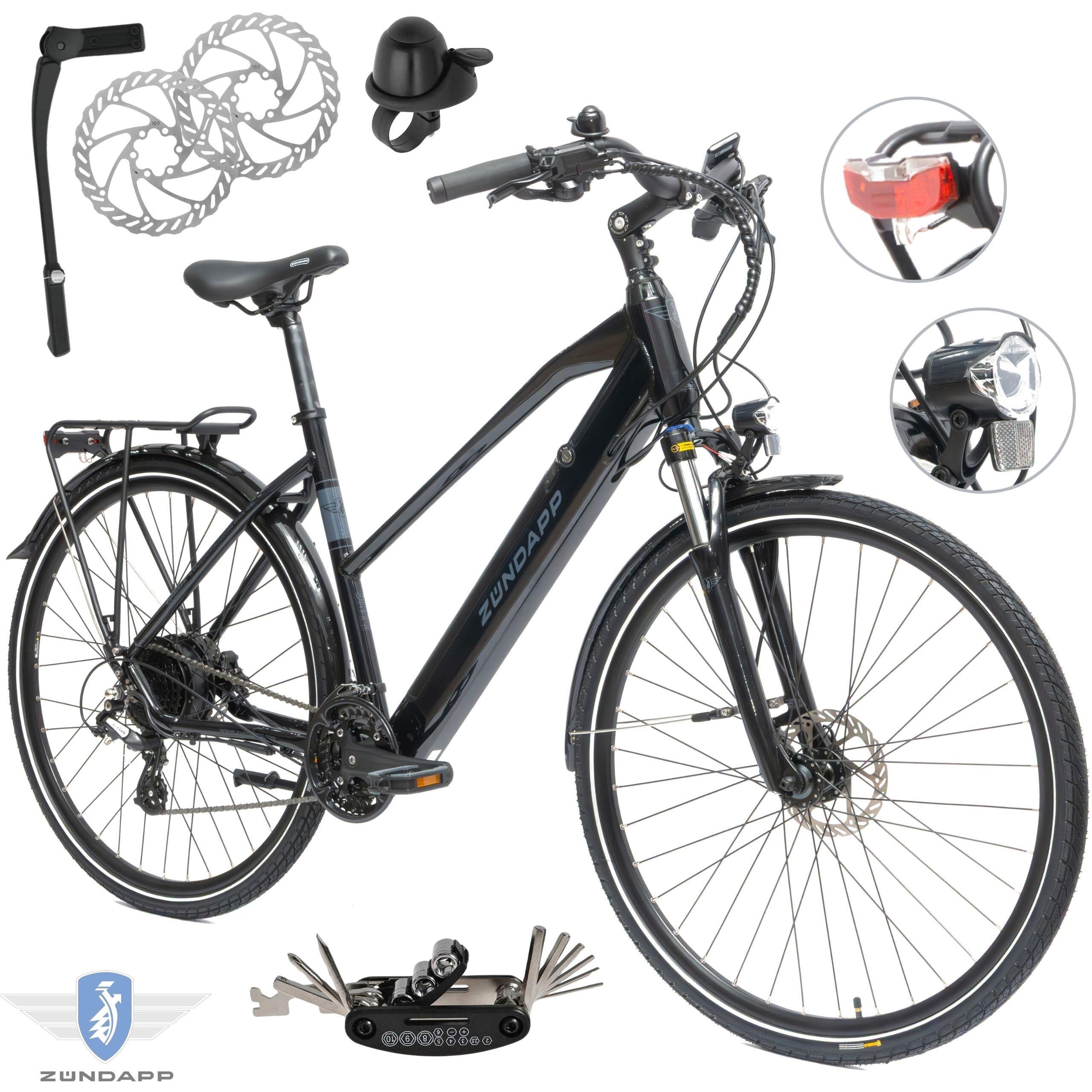 Rower Elektryczny Damski Męski Trekkingowy 28 250W 504Wh Shimano Hydraulika