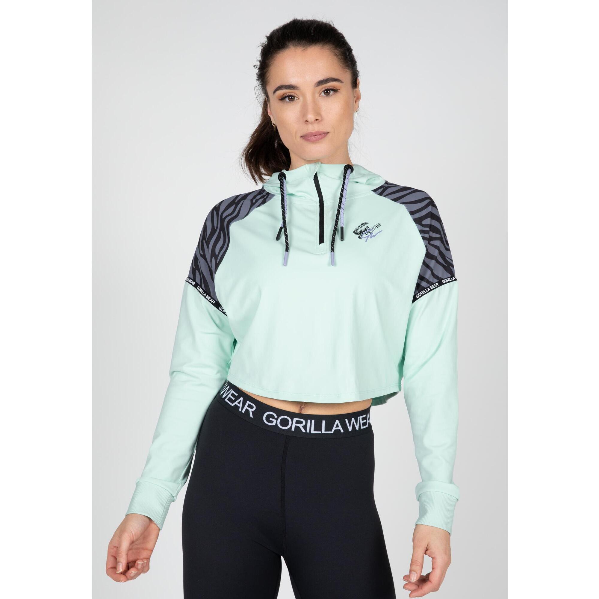 Zion Cropped Bluza z kapturem - Zielony