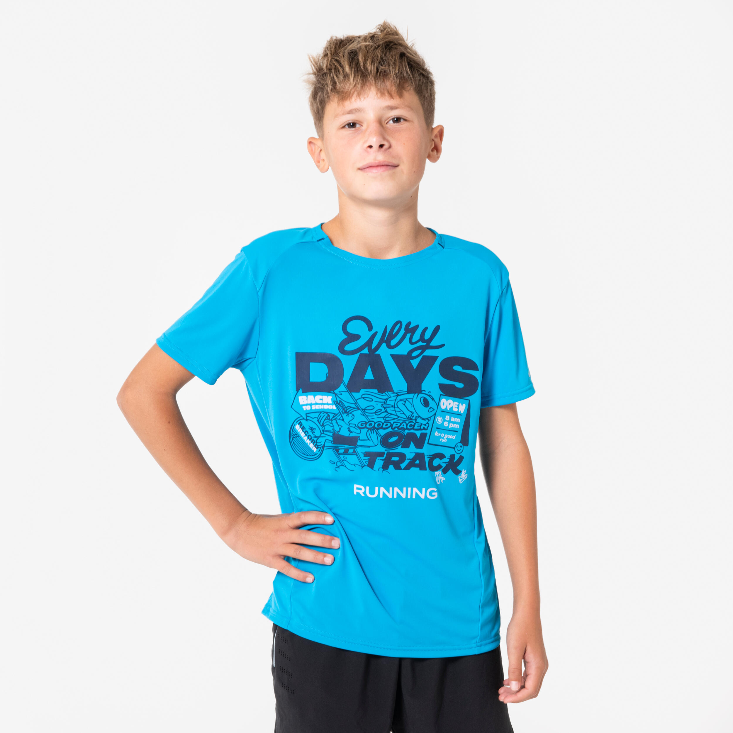 Koszulka do biegania dziecięca Kiprun Dry+ 500