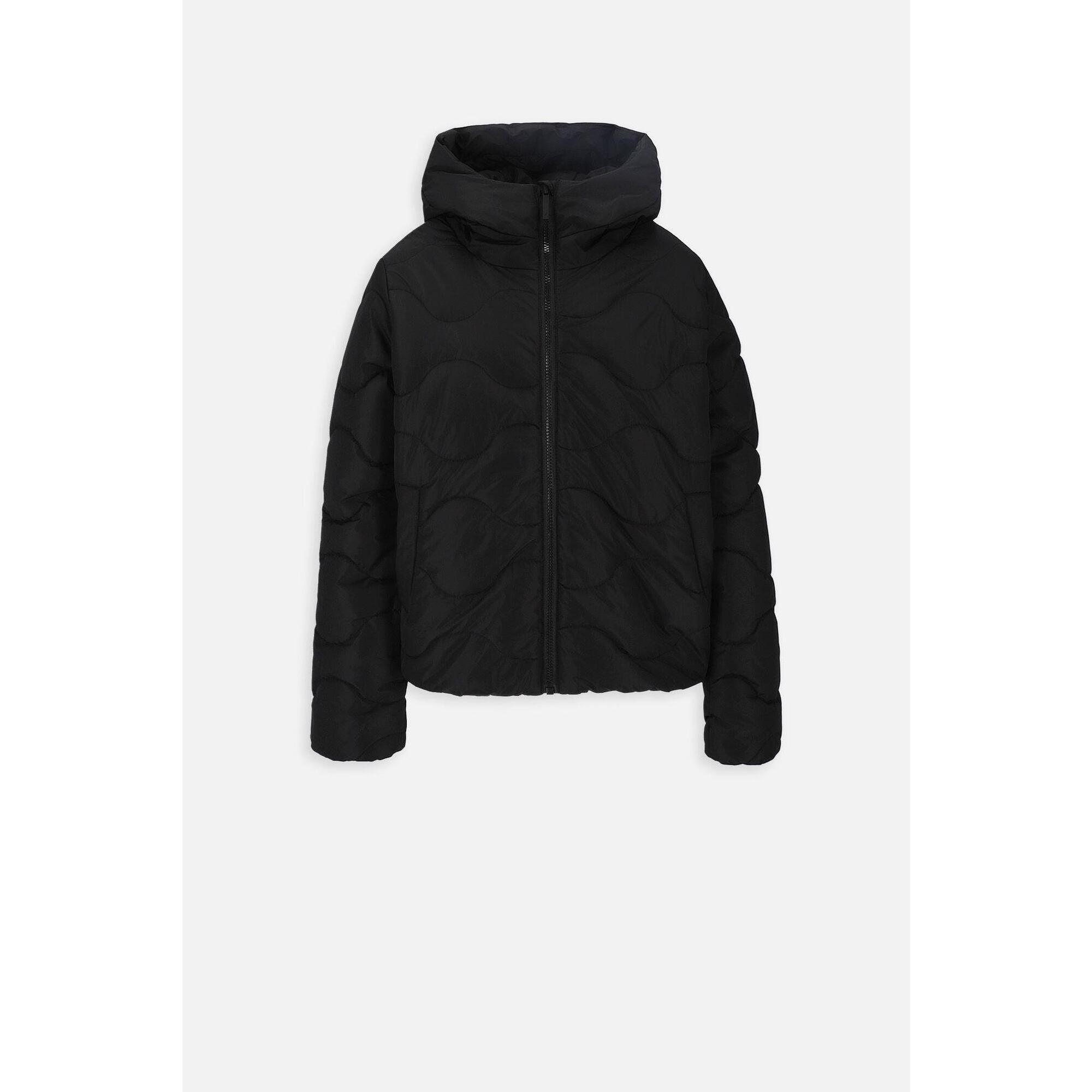 Kurtka turystyczna dziewczęca pikowana Lemon Explore ZL3 czarna