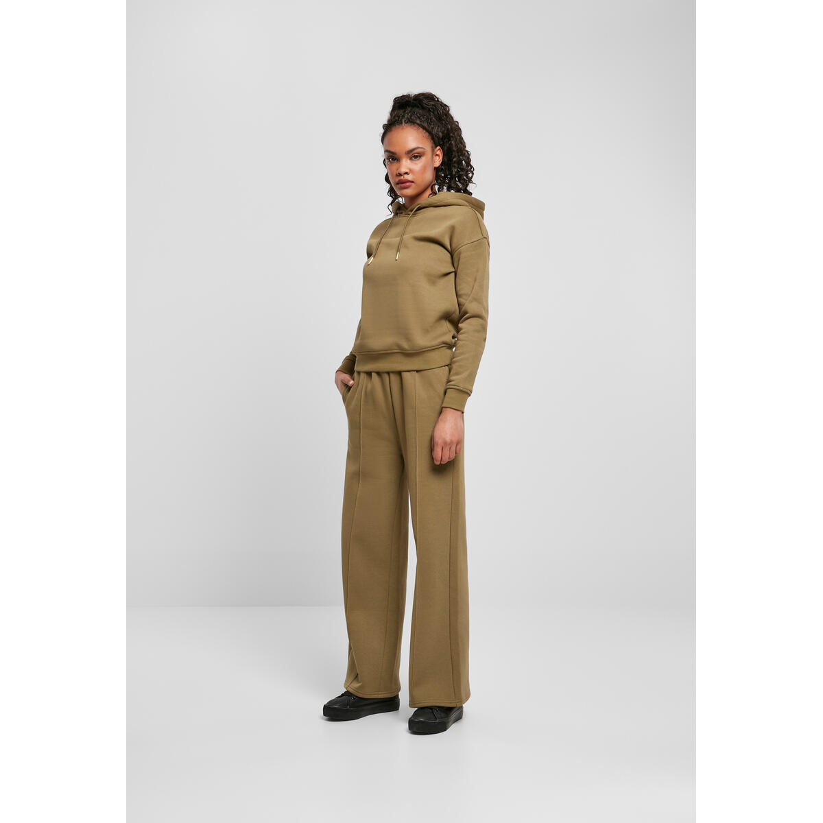 Spodnie damskie Urban Classics straight pin tuck