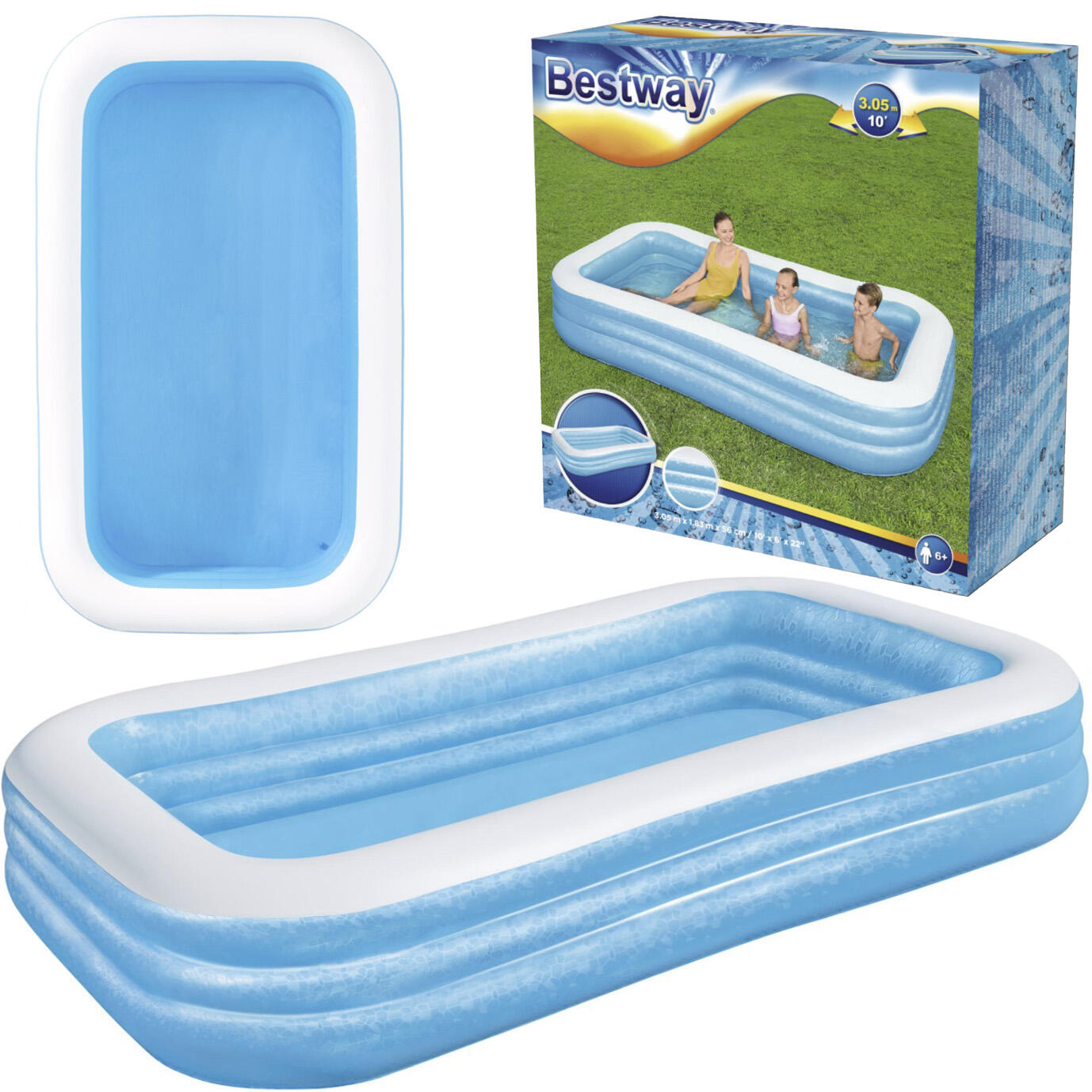 Duży Dmuchany basen ogrodowy BESTWAY 305x183