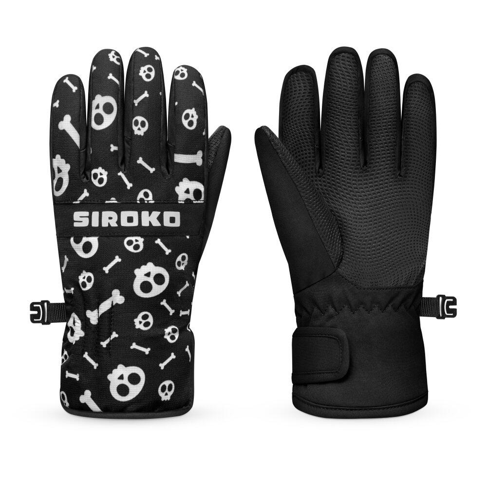 Dziecęce rękawice na snowboard i narty Sporty zimowe Siroko Skull