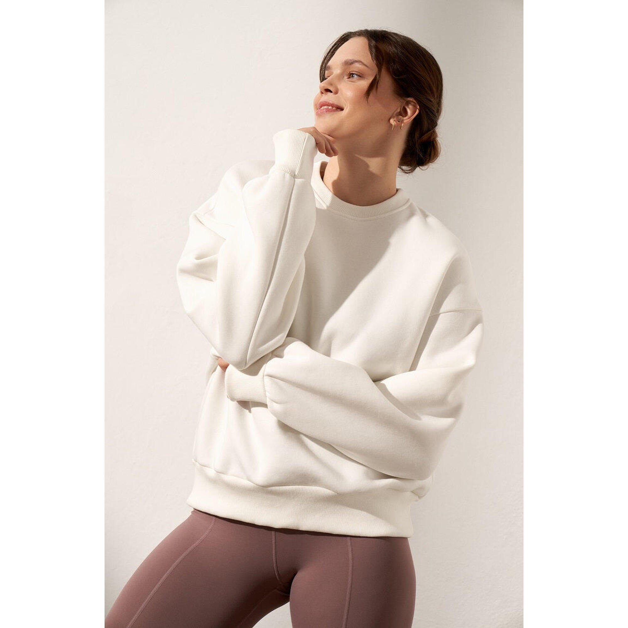 Bluza do jogi Moonholi Just Perfect oversize z bawełnianej dzianiny