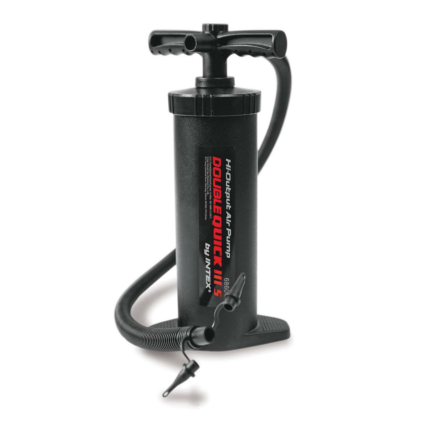 Pompka tłokowa, ręczna, dwustronna, 37 cm, Intex, czarny