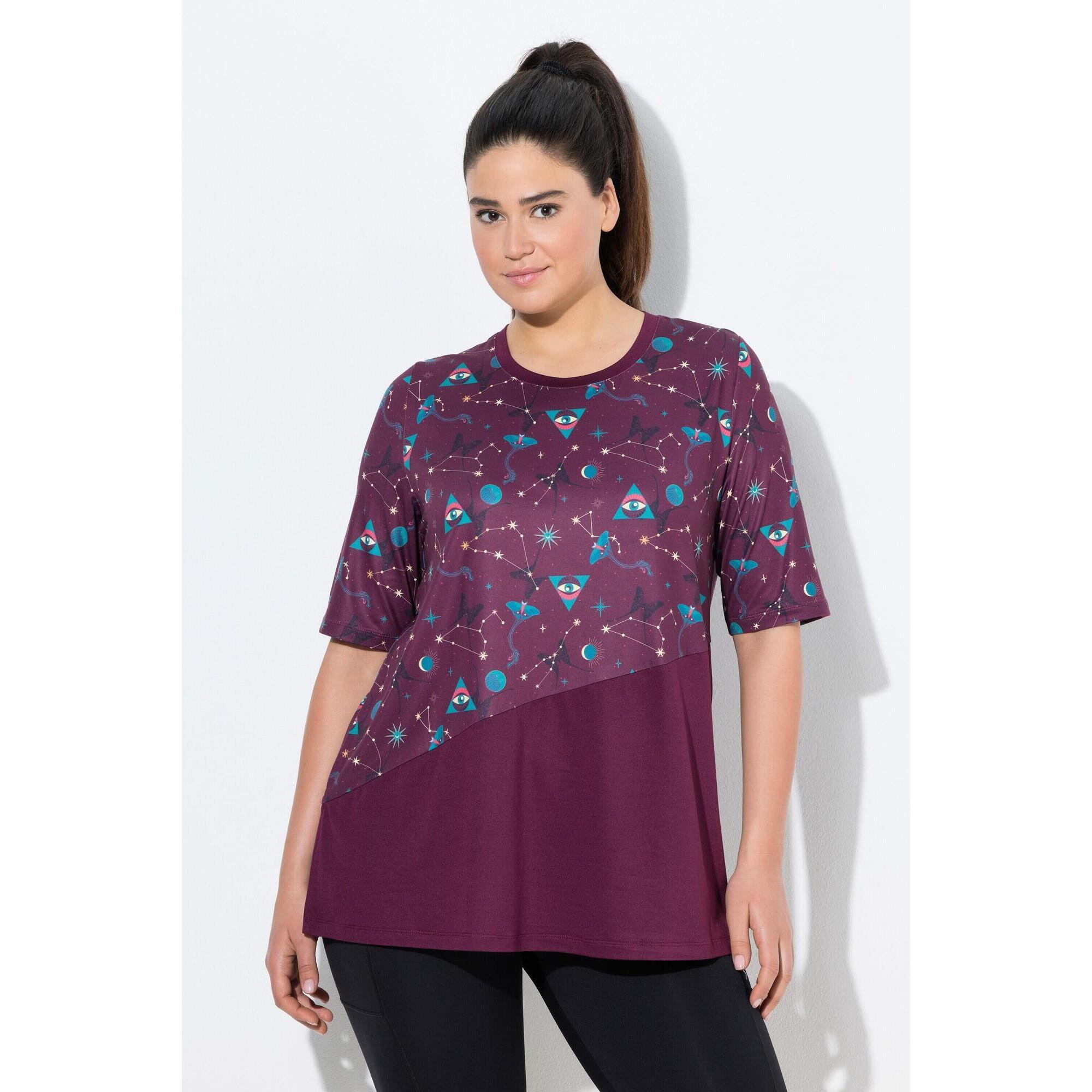 Damskie Bluzka funkcyjna krój trapezowy okrągły dekolt rękaw 1/2 z recyklingu