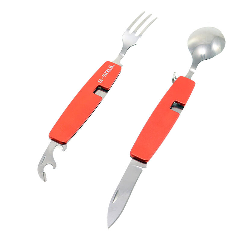 Niezbędnik turystyczny 4w1 pomarańczowy niebieski