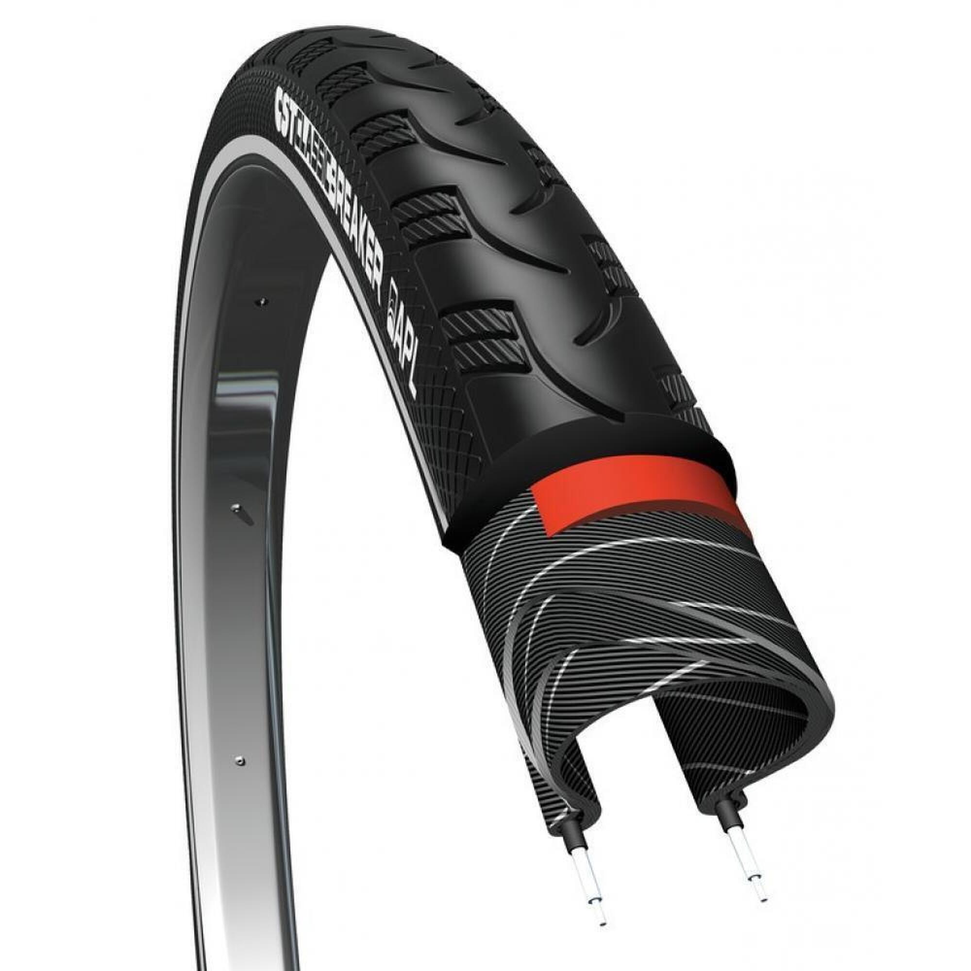 Łamacz Do Opon 26 X 1 3/8" / 37-590 Mm Antyprzebiciowy - Czarny Z Odblaskiem