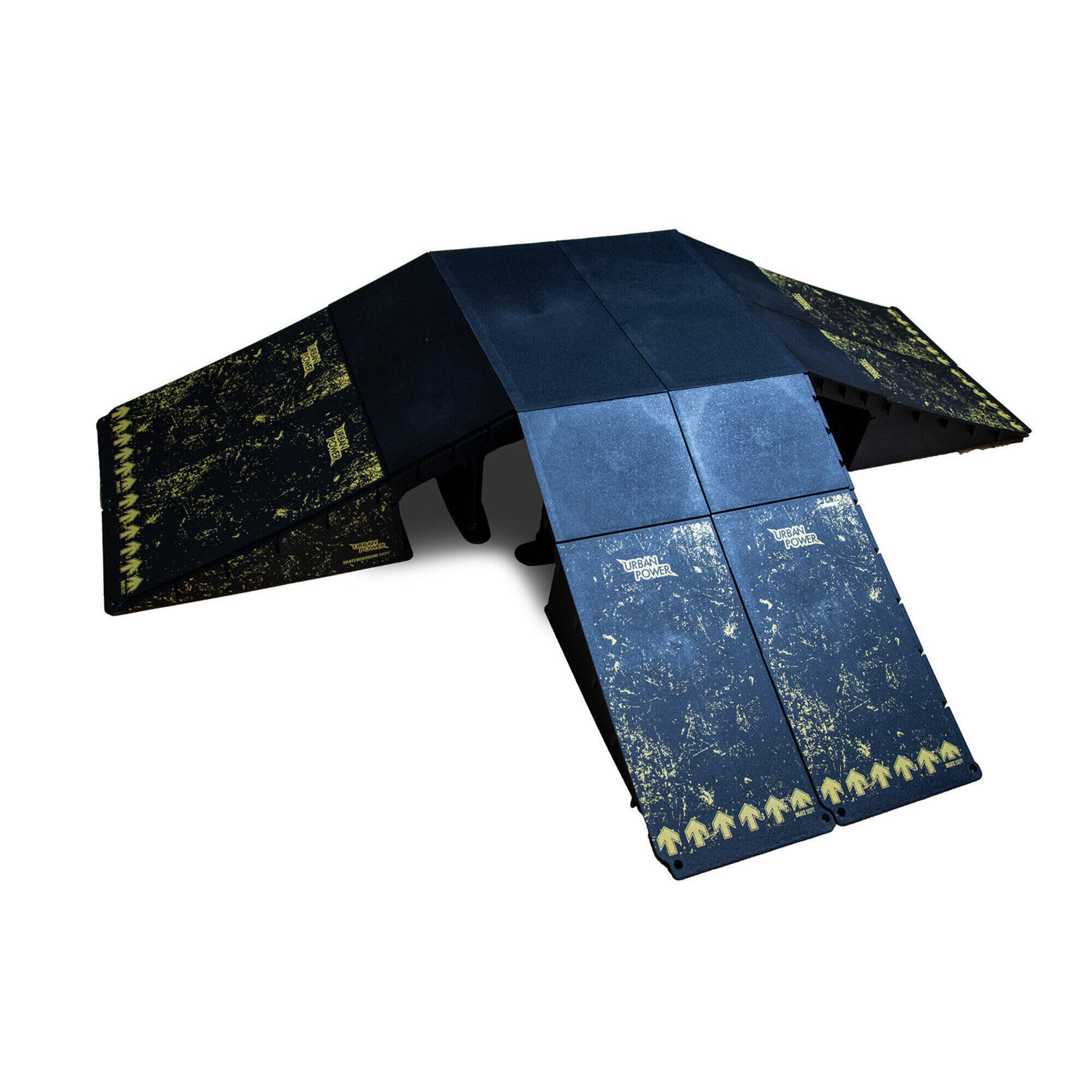 Zestaw modułowych ramp do deskorolek - 13 konfiguracji