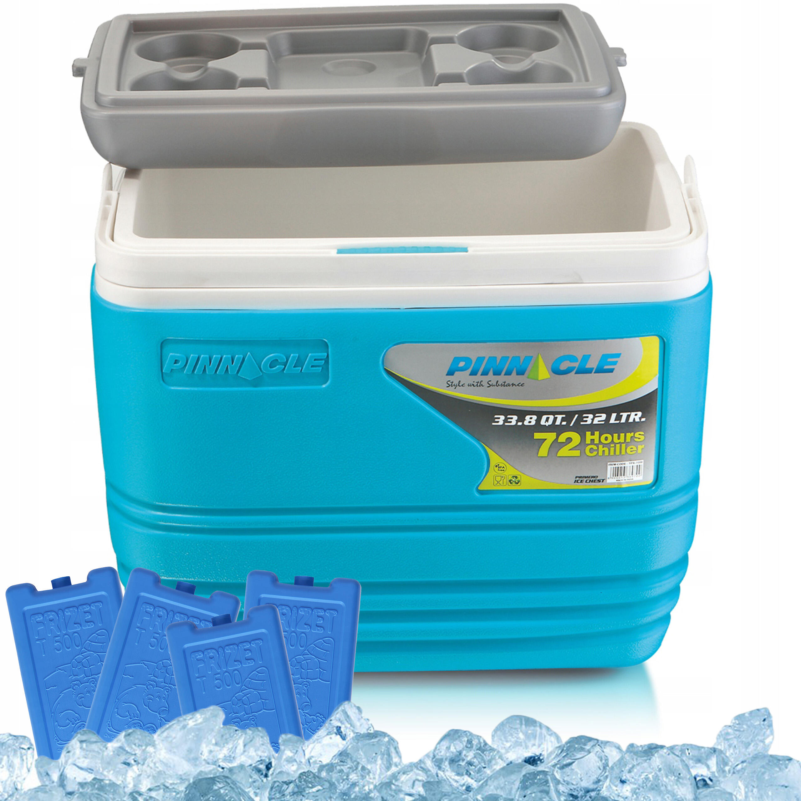 Zestaw lodówka turystyczna Pinnacle TPX7000 32L +4 wkłady 500 ml
