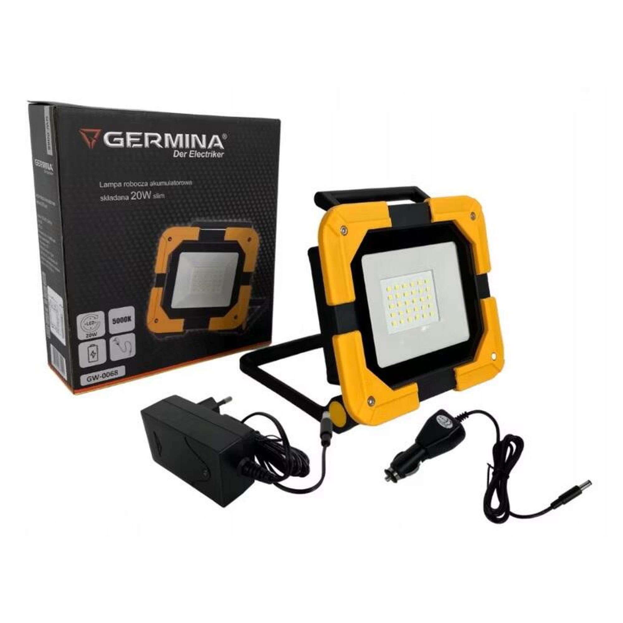 Naświetlacz akumulatorowy ledowy LYNX 20W Germina