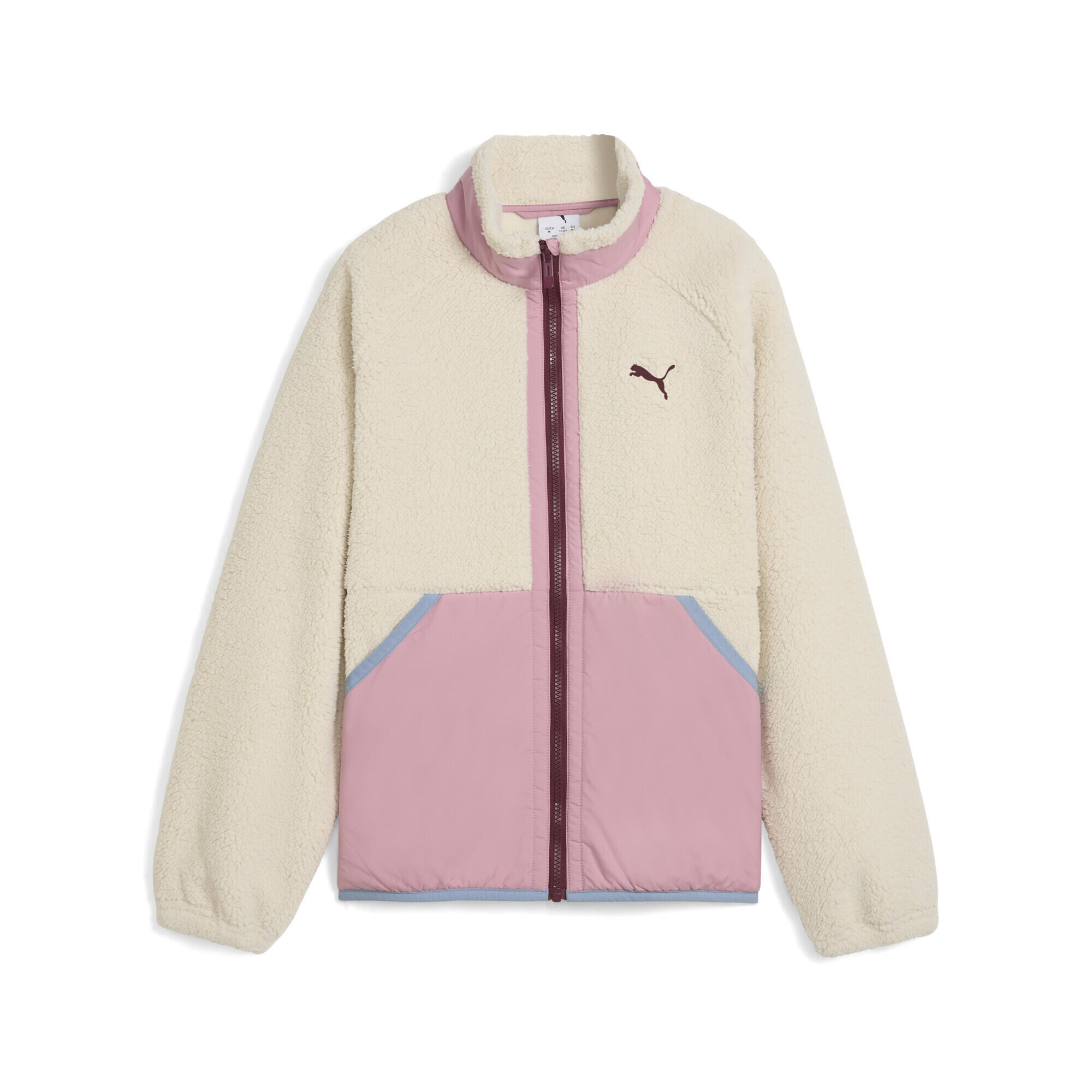 Młodzieżowa kurtka hybrydowa z dzianiną typu baranek PUMA