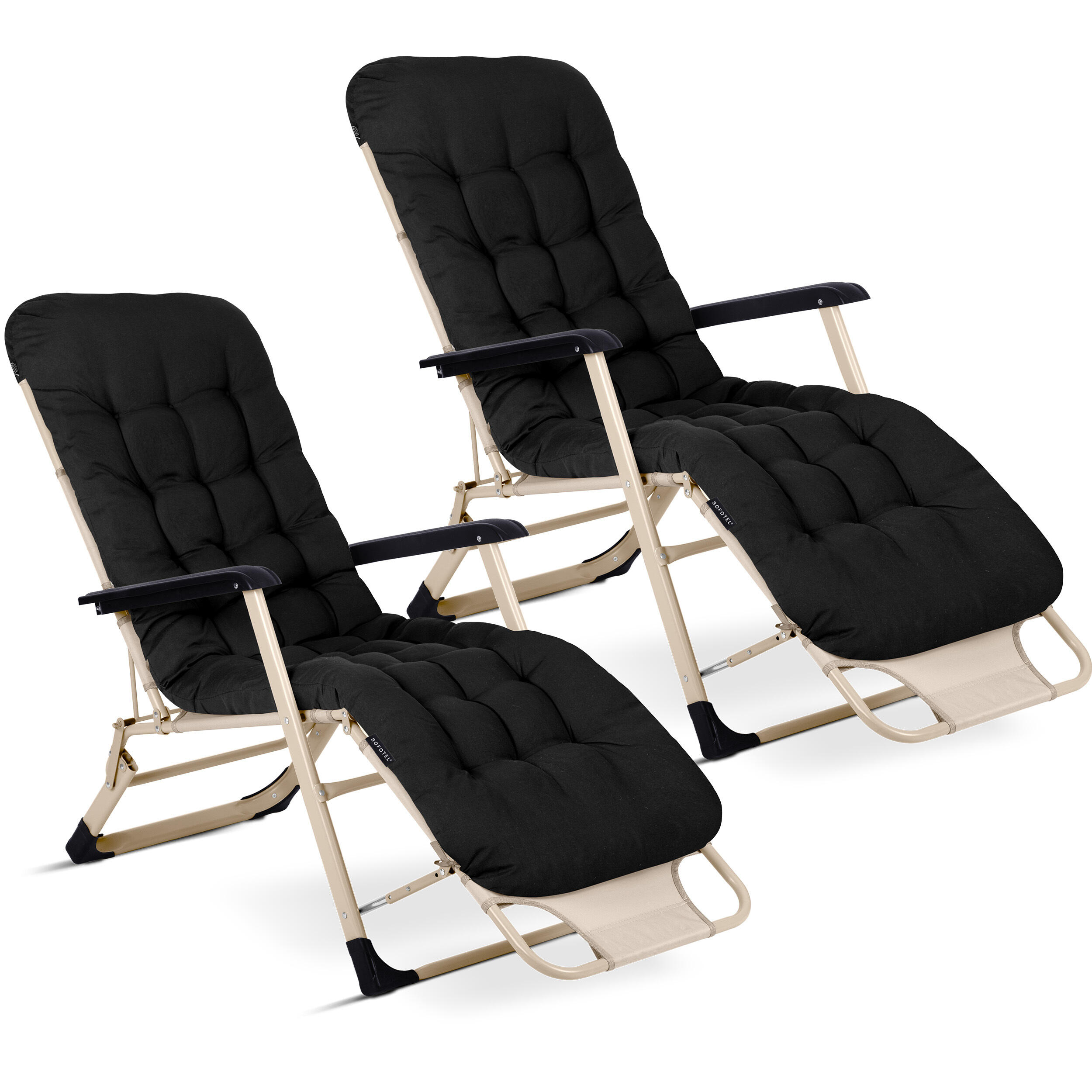 Leżak turystyczny plażowy składany z poduszką Sofotel 2 szt.