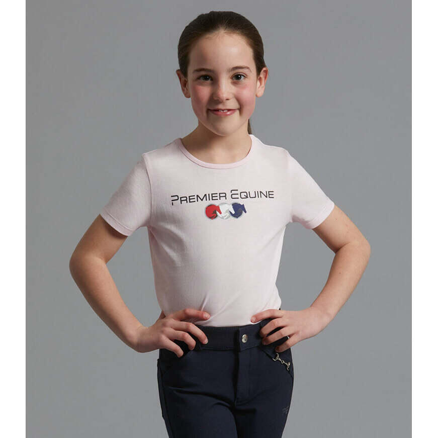Bawełniana koszulka dziewczęca Premier Equine Chiaro