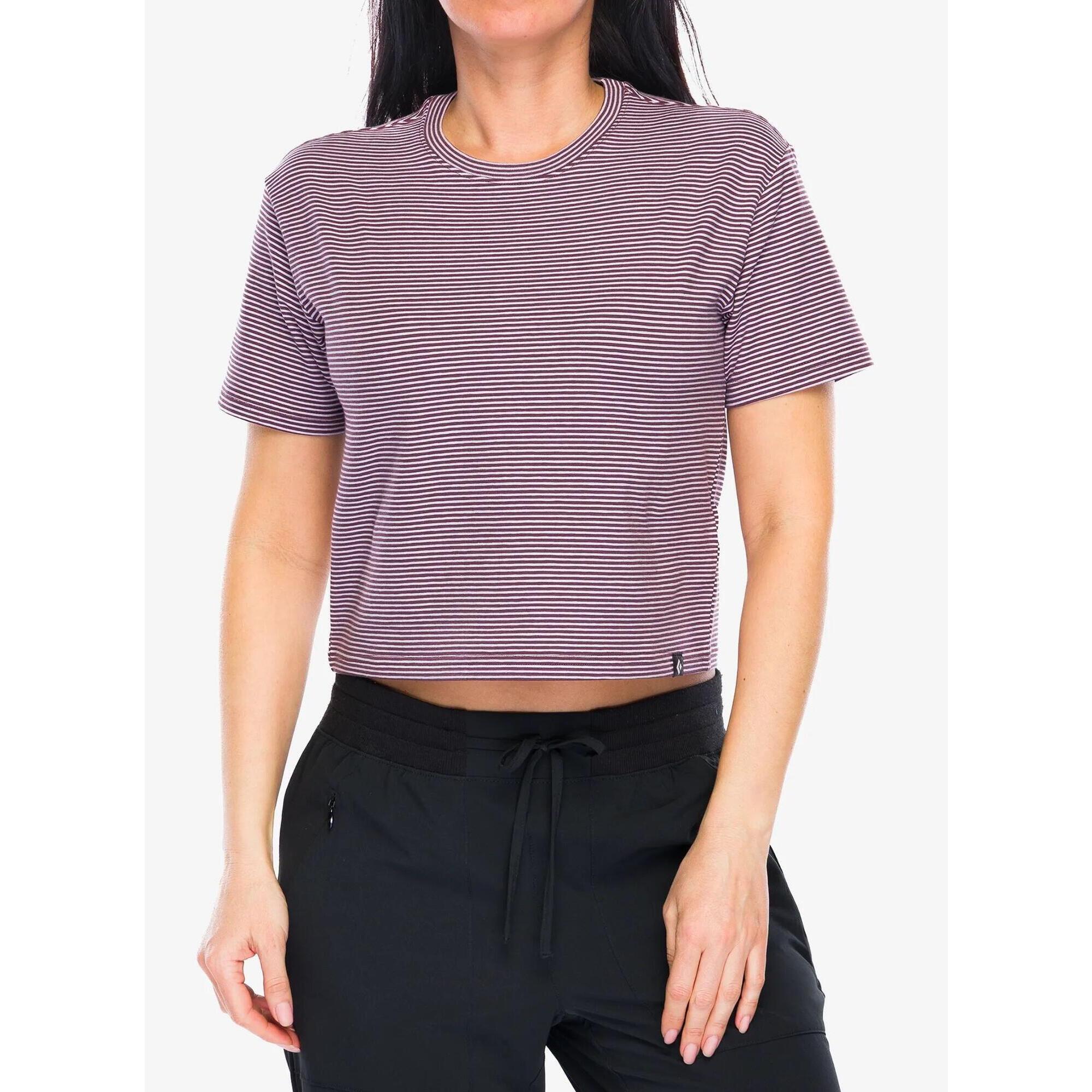 Koszulka bawełniana damska Black Diamond BD Stripe SS Tee