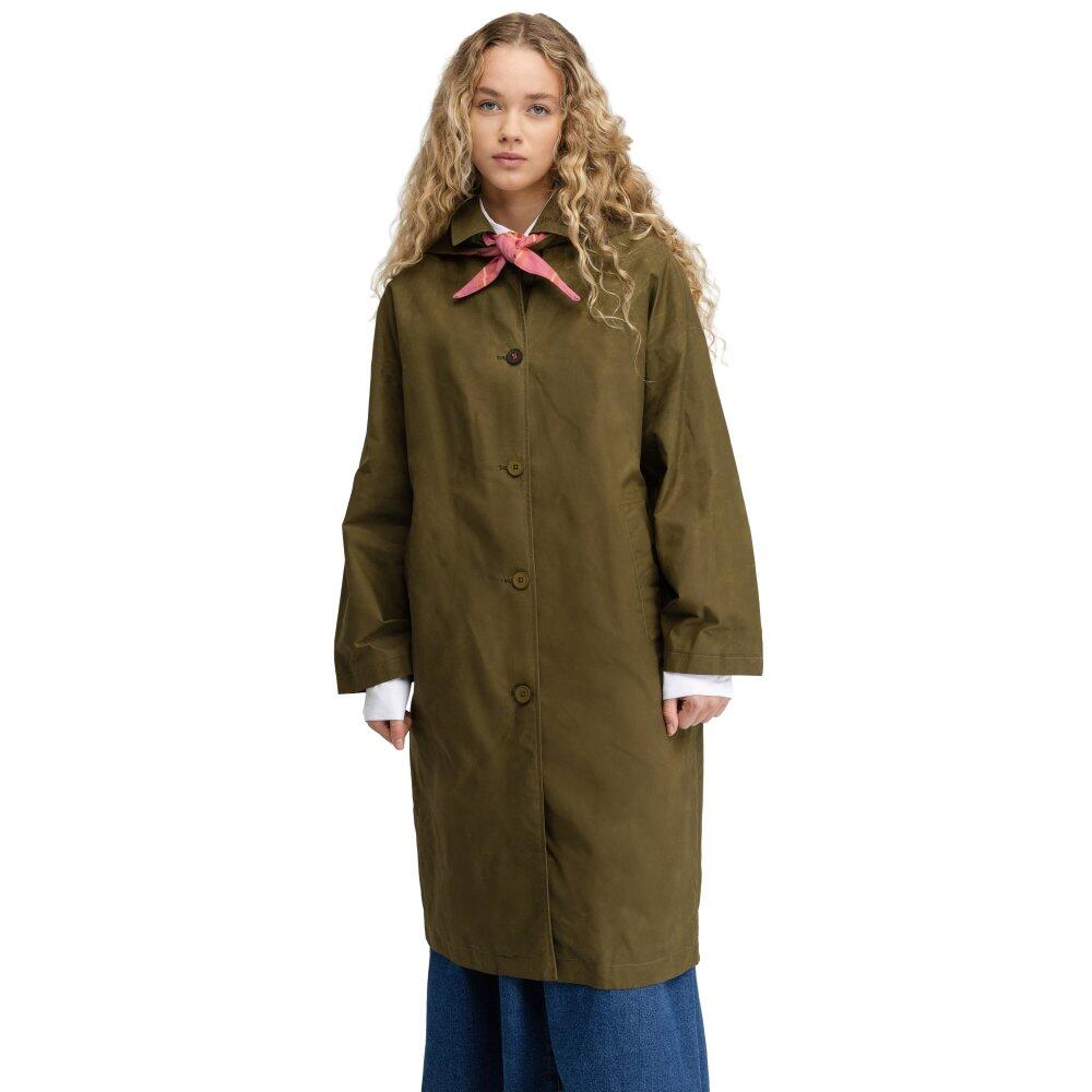 Damski woskowany płaszcz Siroko Skye-W Green