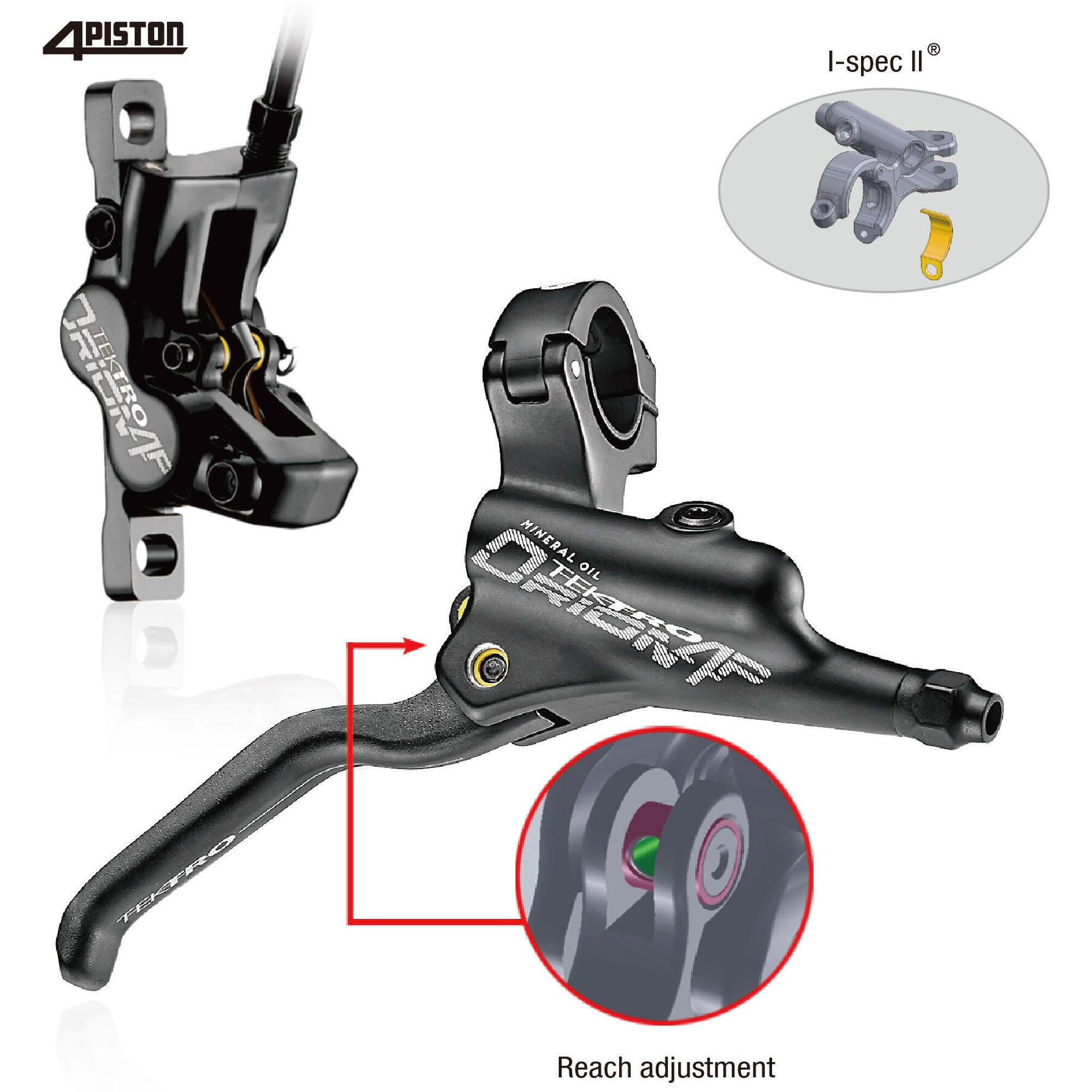 Zestaw Hydraulicznych Hamulców Tarczowych Hd-M745 Orion Lewy Z Rurką 1800 Mm