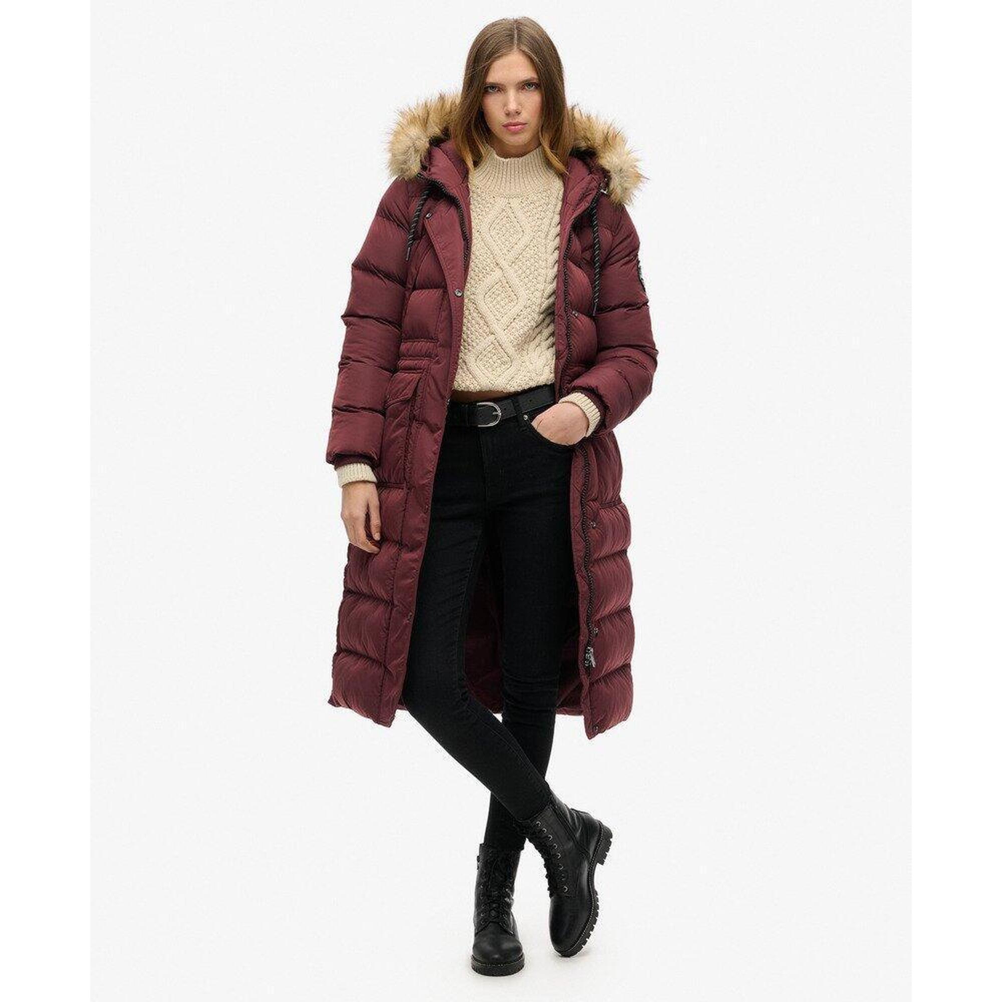 Długi płaszcz z futerka sztucznego Everest