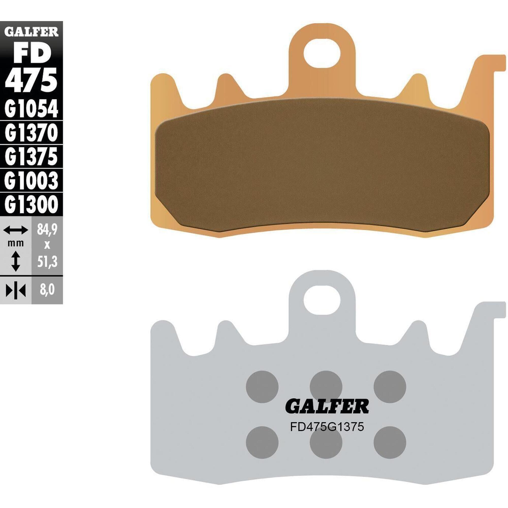 Klocki hamulcowe Galfer FD475 G1375 z metalu spiekanego