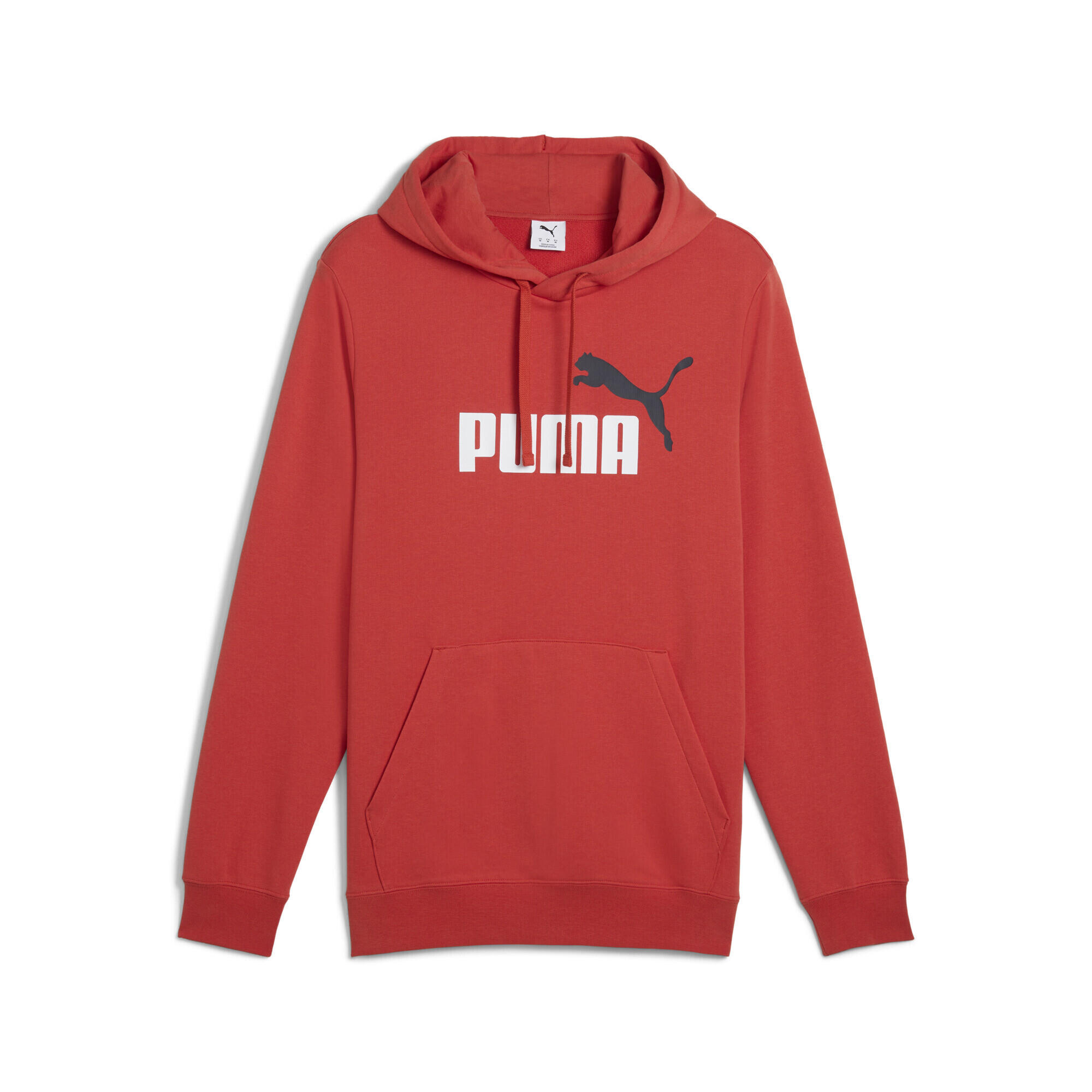 Męska bluza z kapturem Essentials z dwukolorowym logo No. 1 PUMA Red Fire