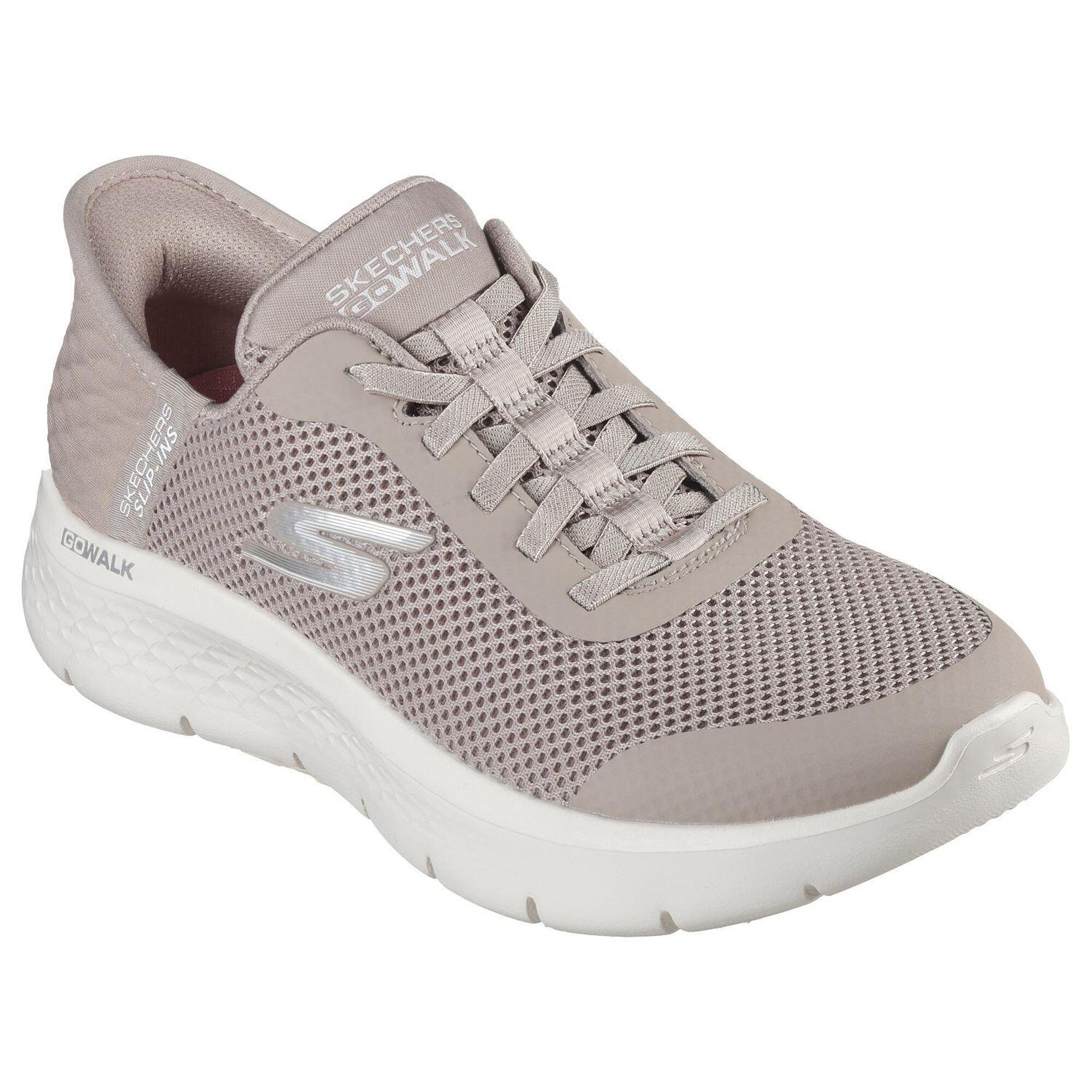 Buty Kobieta Skechers Slipins: Go Walk Flex Grand Entry beżowy