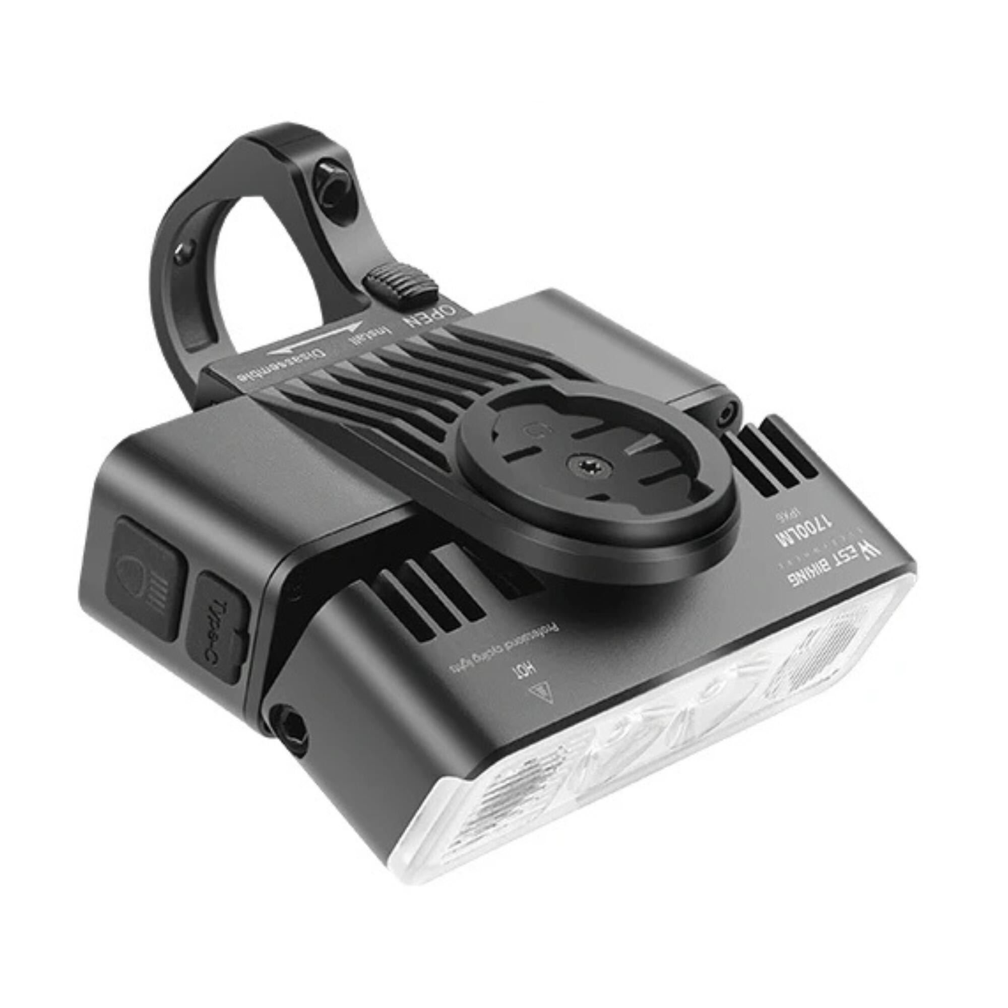 Lampka przednia rowerowa west biking 1700 lm usb c ipx6