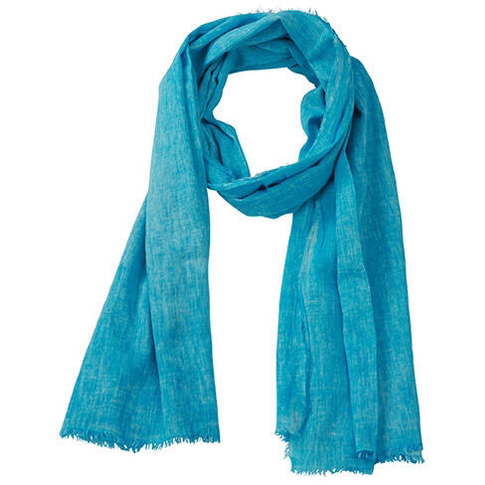 Szal z bawełny James & Nicholson Gipsy Spray Turquoise 180 x 80 cm