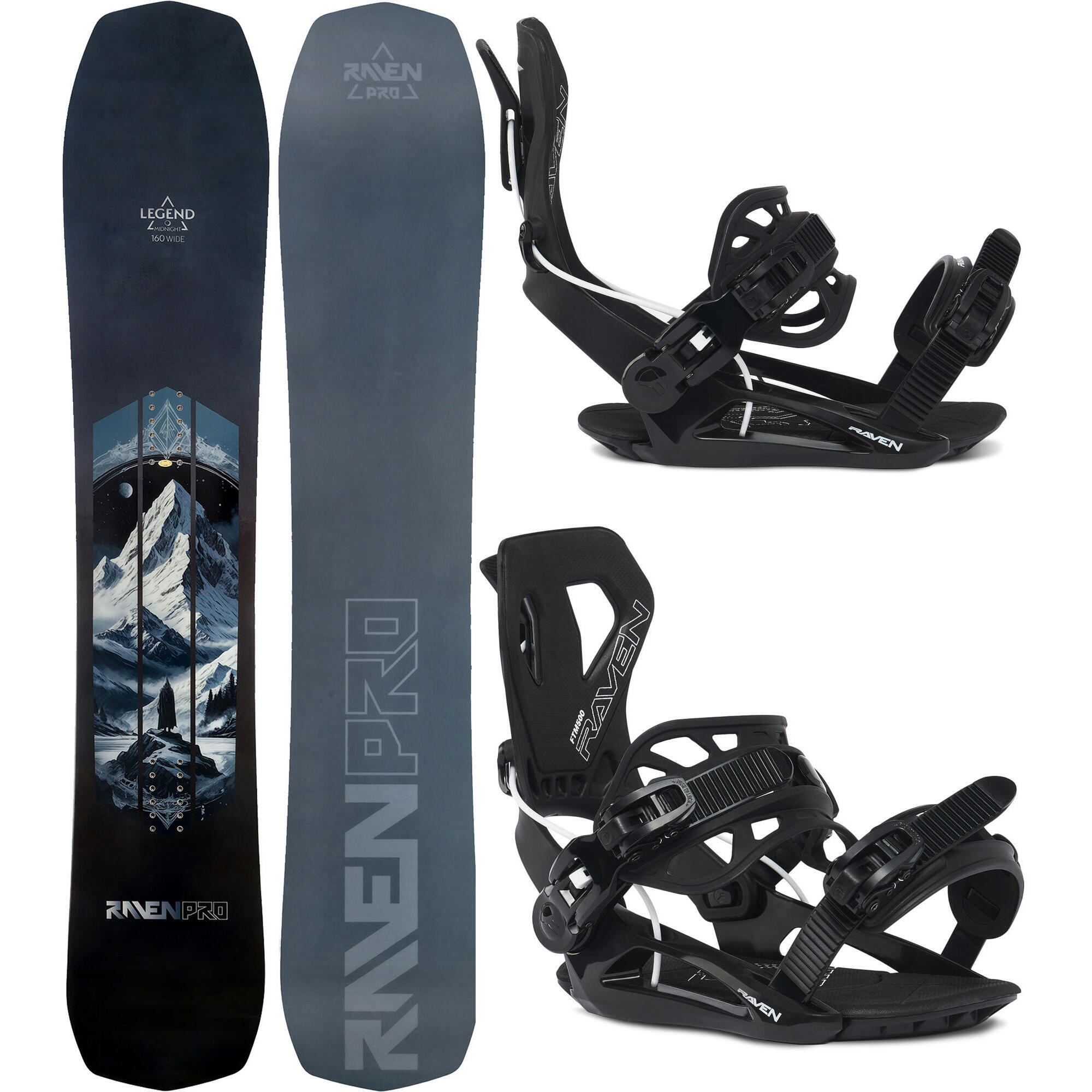 Zestaw Deska snowboardowa Raven PRO Legend + wiązania Raven FTM500