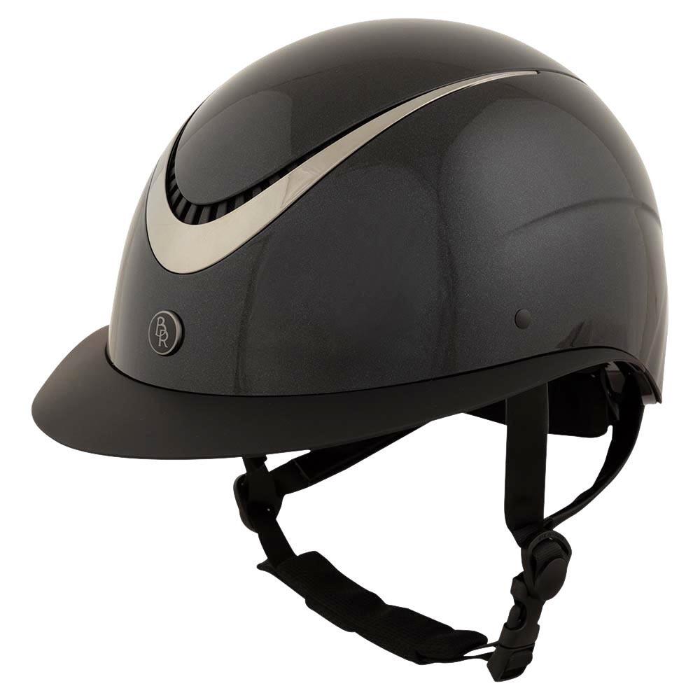 Kask jeździecki z daszkiem polo BR Equitation Thêta Plus Glossy