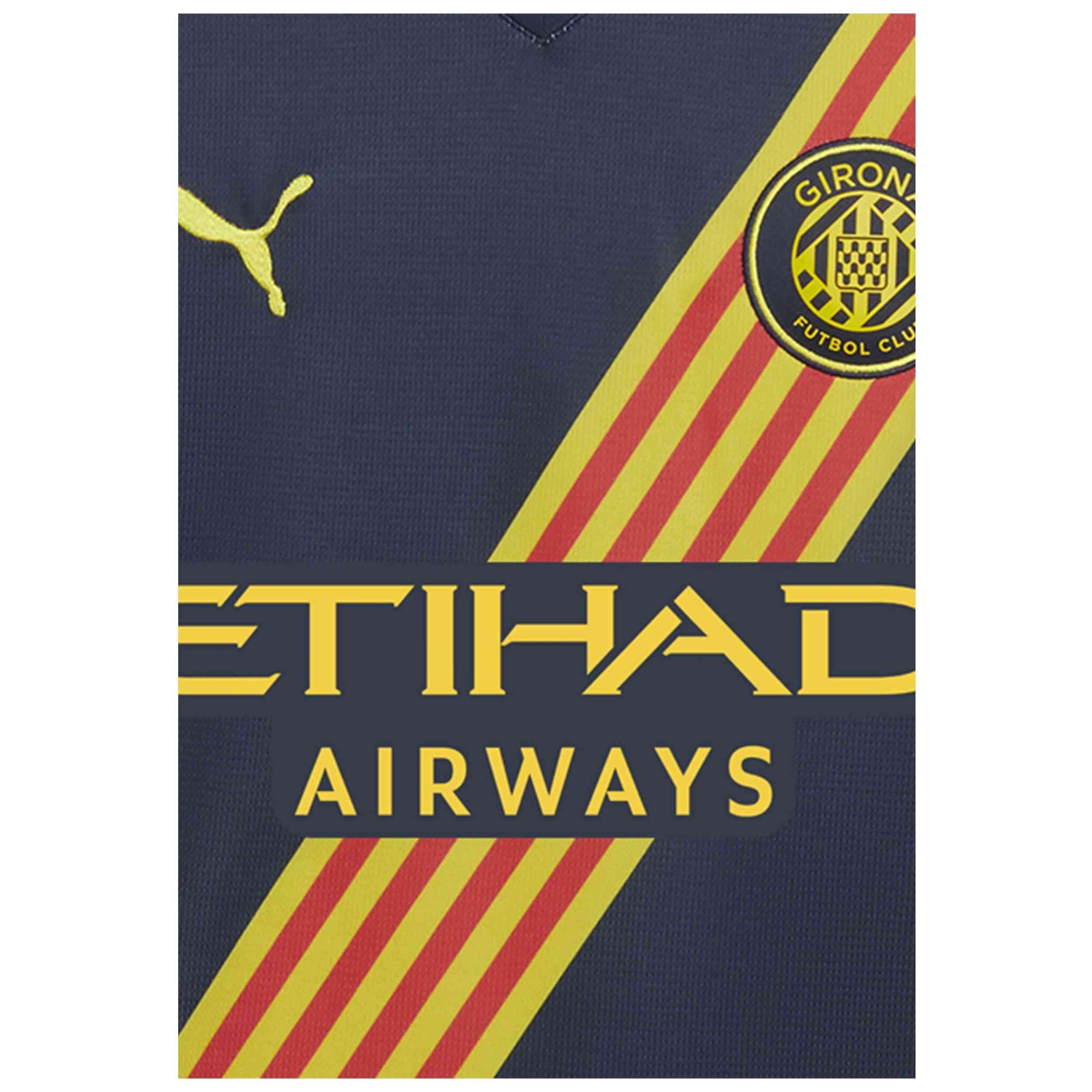 Męska koszulka wyjazdowa Girona FC 24/25 PUMA Club Navy Pelé Yellow Blue