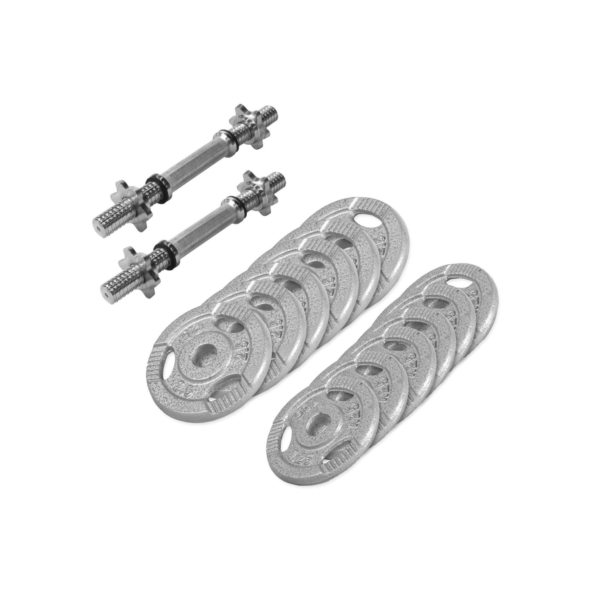 Hantle regulowane 27,5 kg żeliwne grip z zaciskami