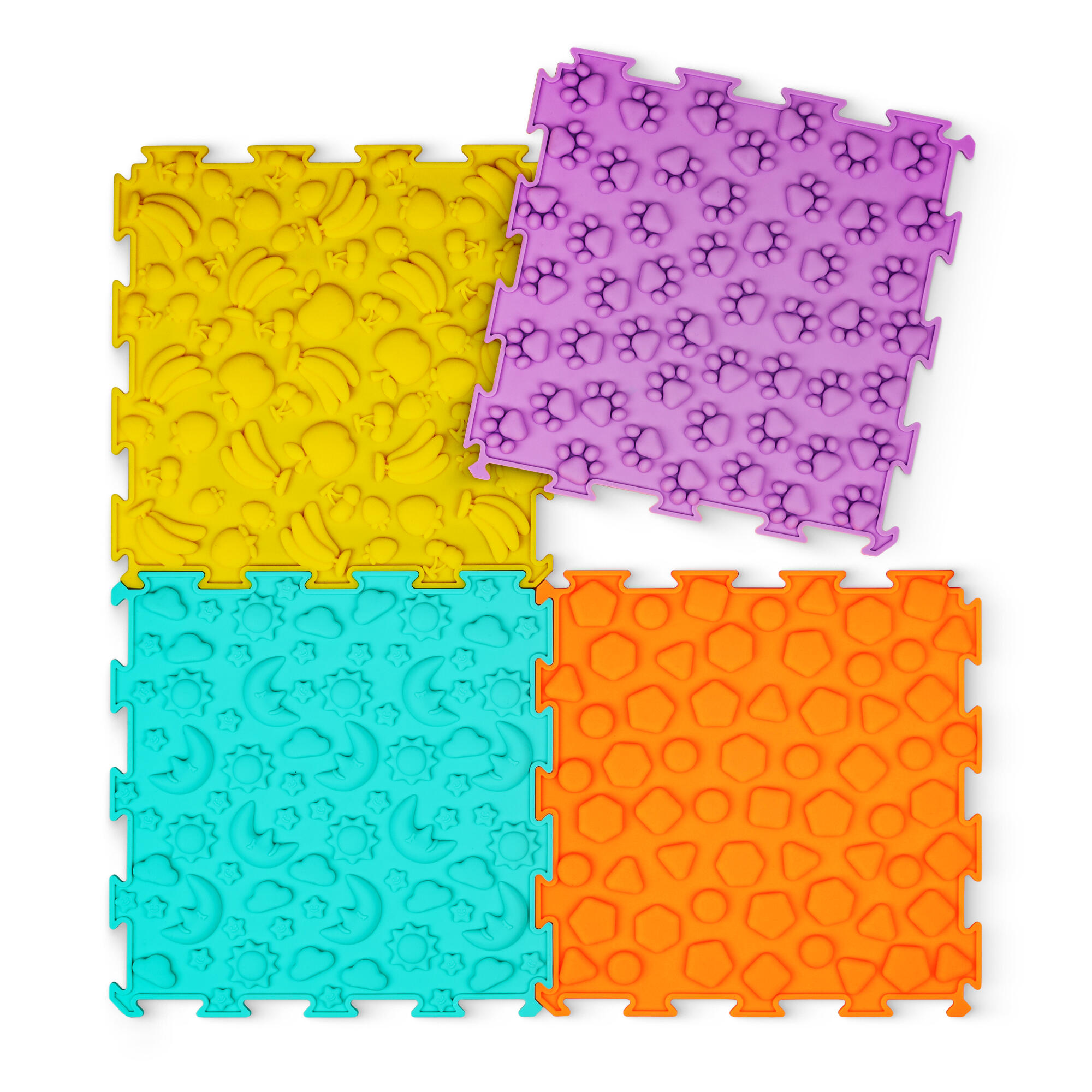 Ortopedyczna mata sensoryczna puzzle dla dzieci 4FIZJO 4 szt.