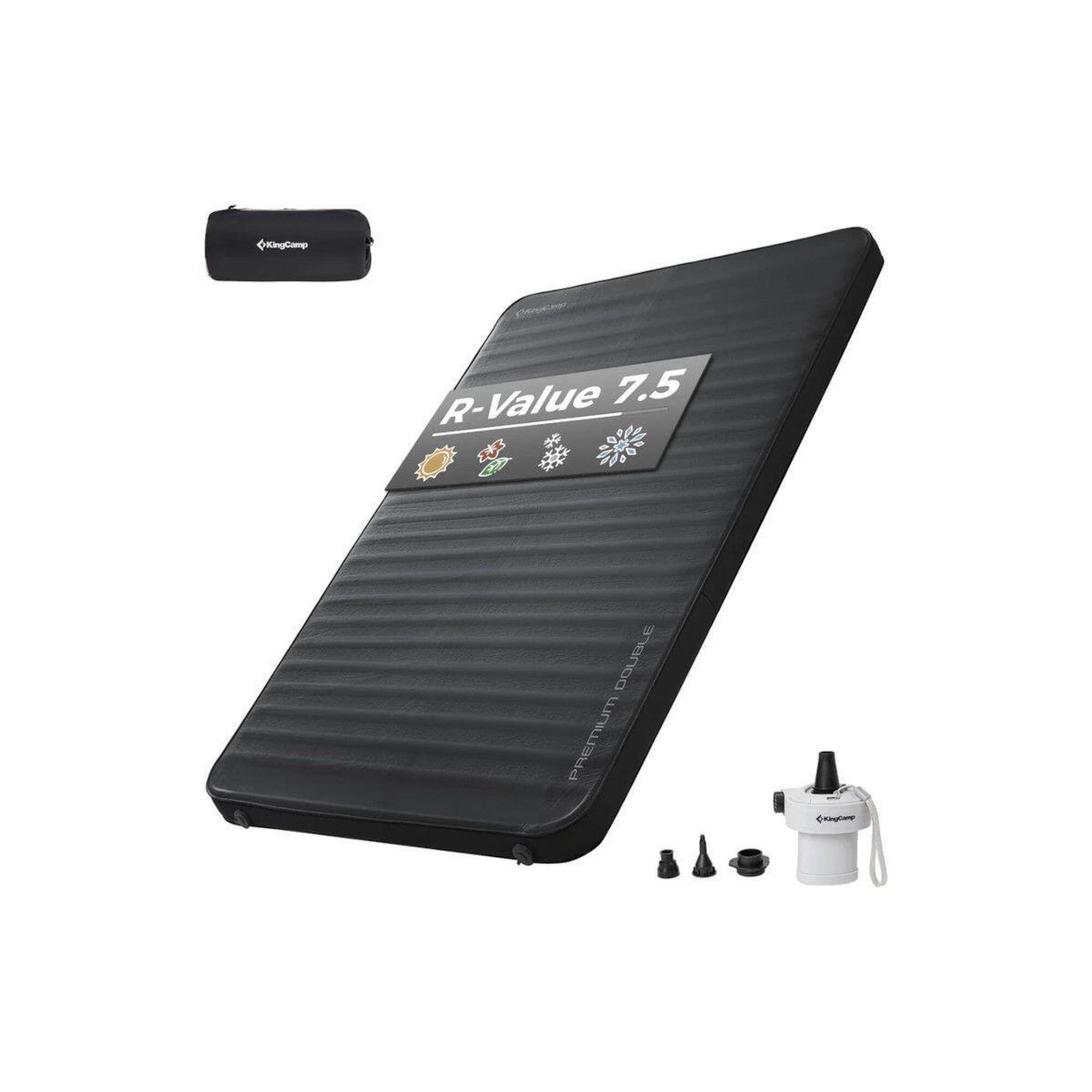 Materac samopompujący Premium Double KM1901 czarny