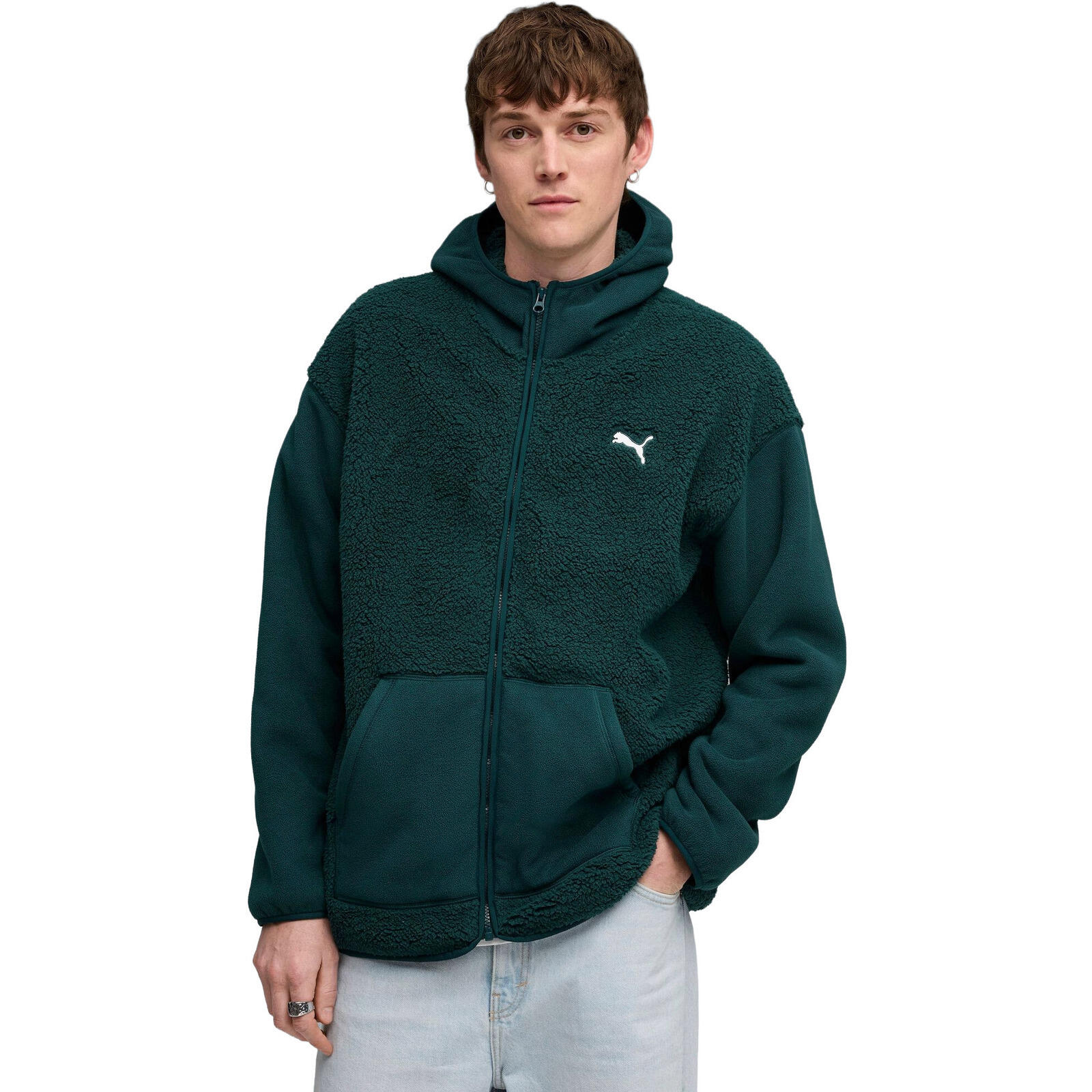 Bluza z kapturem męskie Puma Ess Elevated Relaxed Winterized Full zip