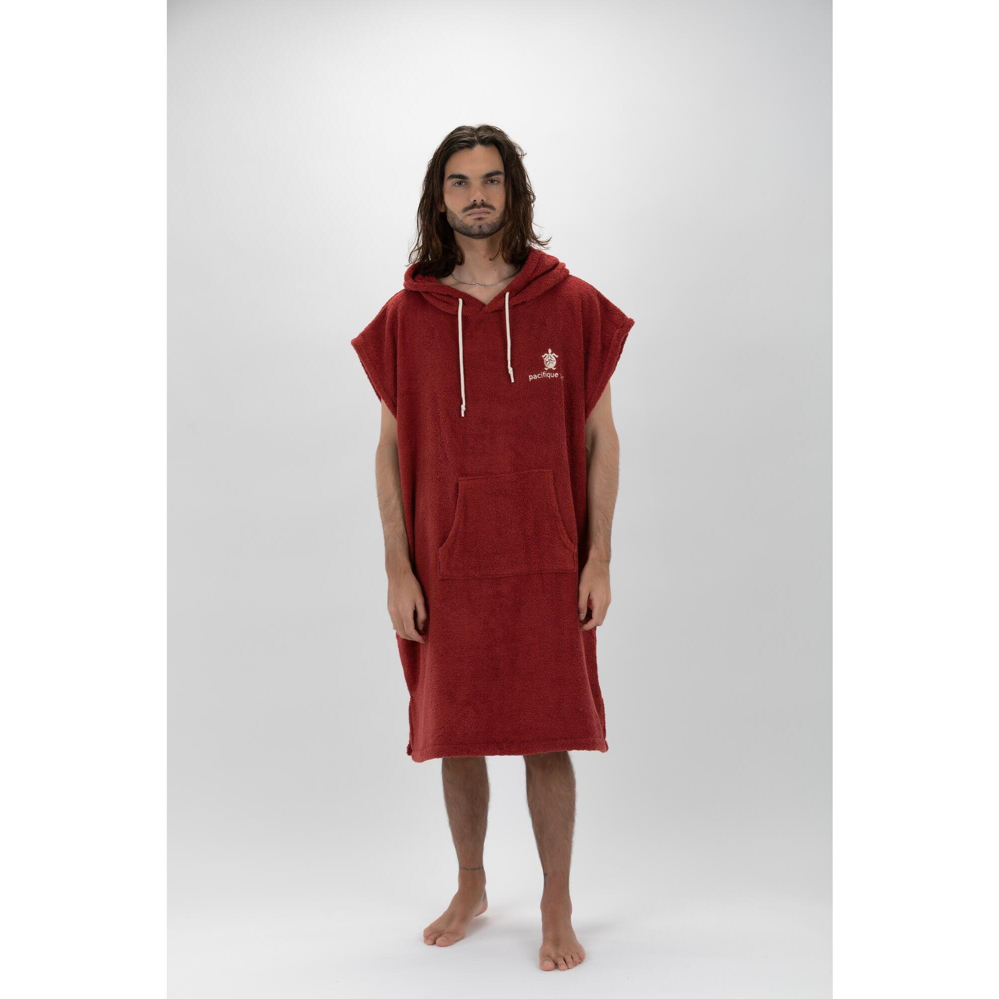 Pacifique Sud, Surf Poncho, Burgund, Bez rękawów, Duży rozmiar