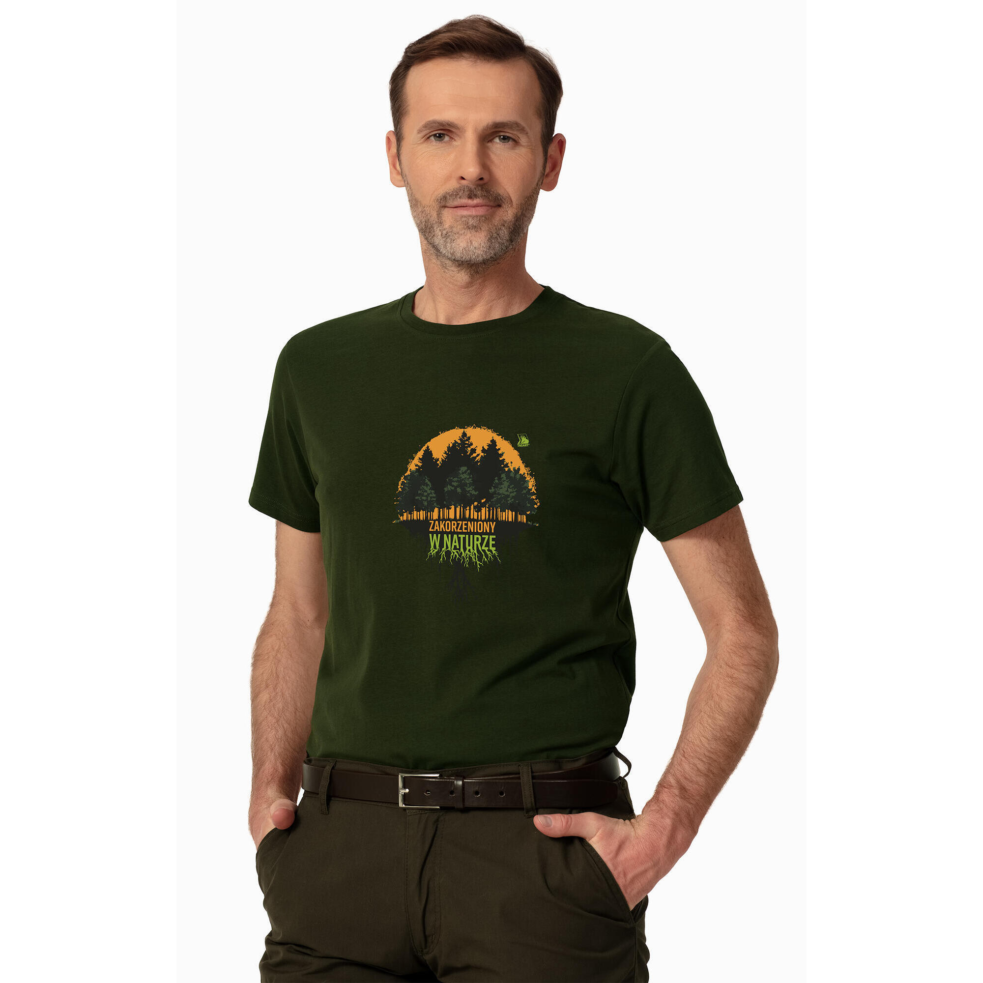 T-shirt myśliwski męski Tagart Forester z nadrukiem