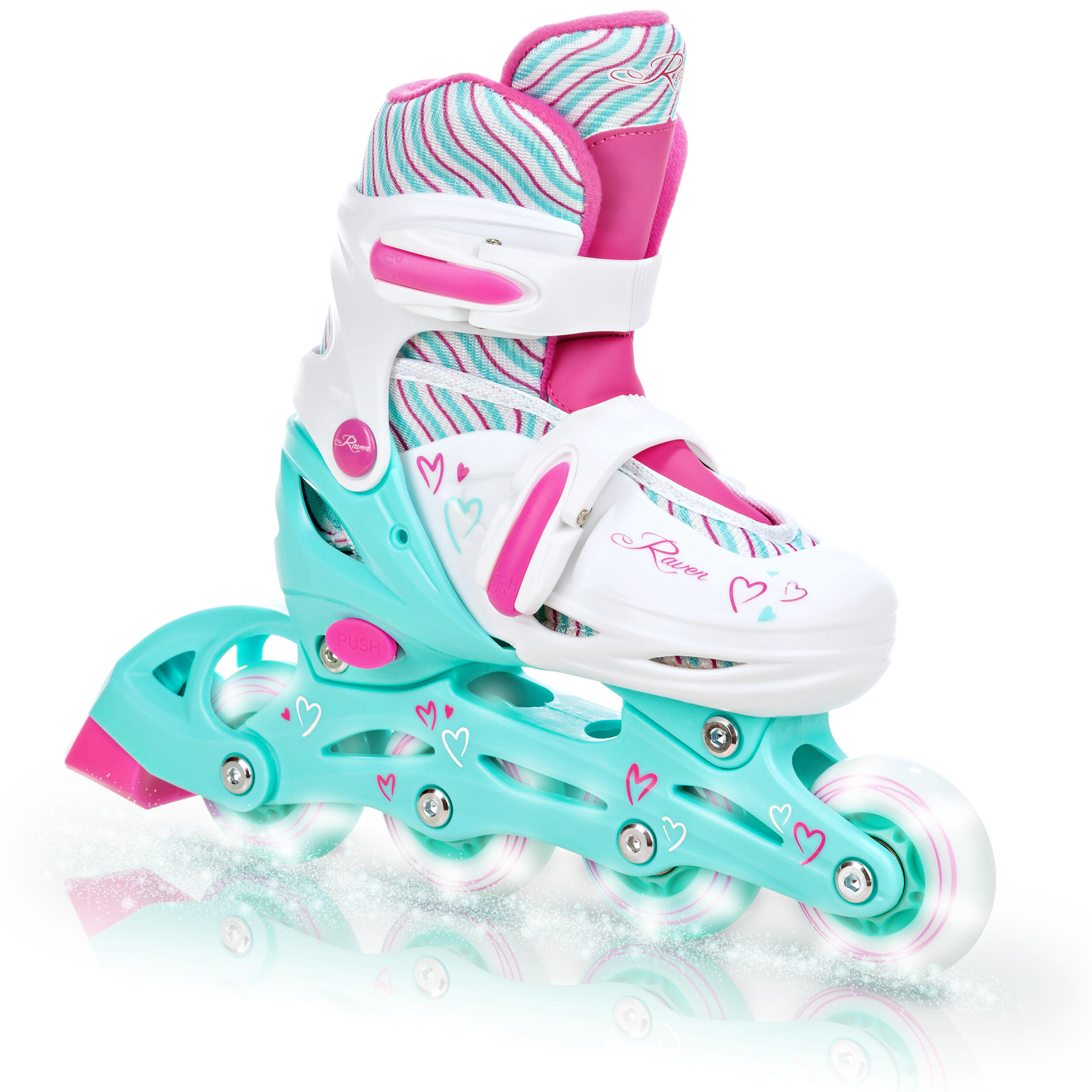 Rolki Regulowane Raven Loret Świecące Kółka LED