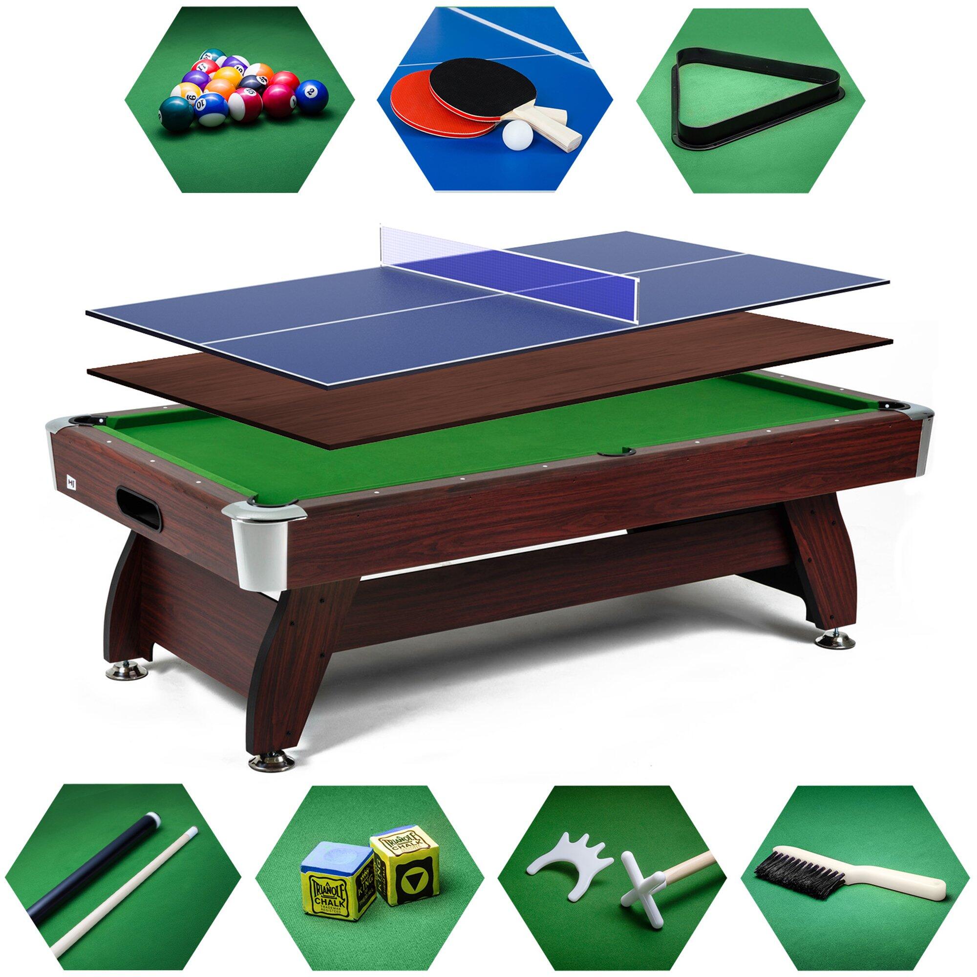 Stół bilardowy spływowy Vip Extra 9FT z nakładką ping-pong blat