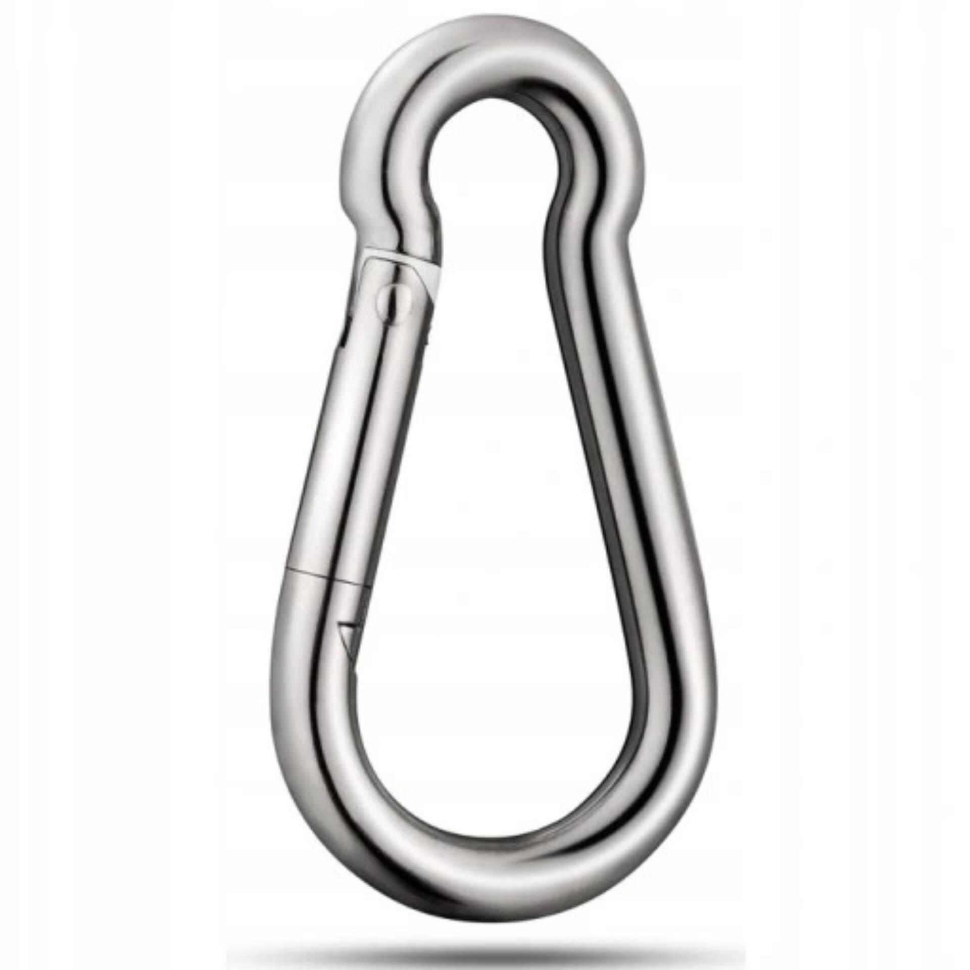 Karabinek wspinaczkowy Revity duży i mocny nierdzewny karabińczyk 7x3 cm 250 kg