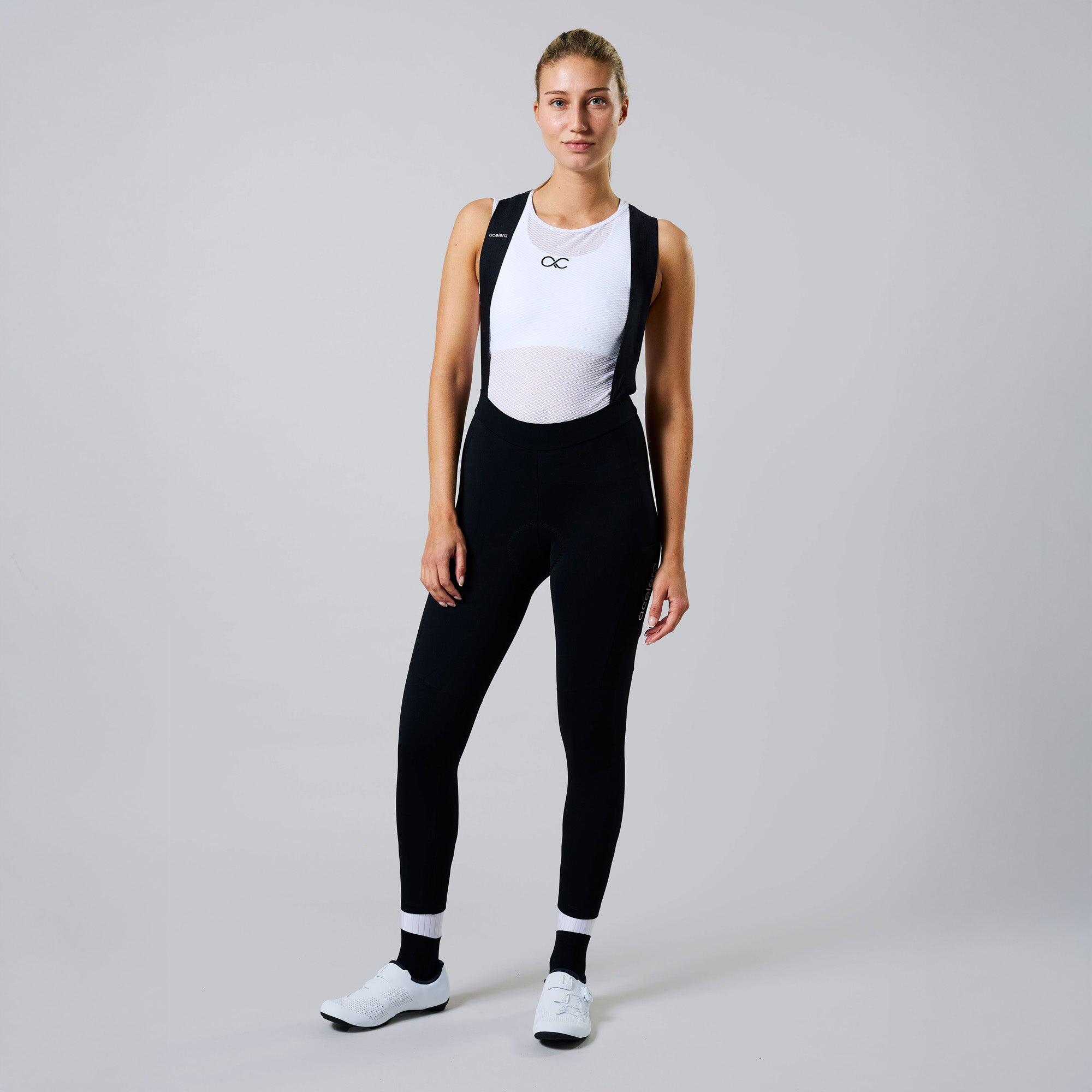 Damskie spodnie kolarskie Essential z szelkami do jazdy na rowerze górskim