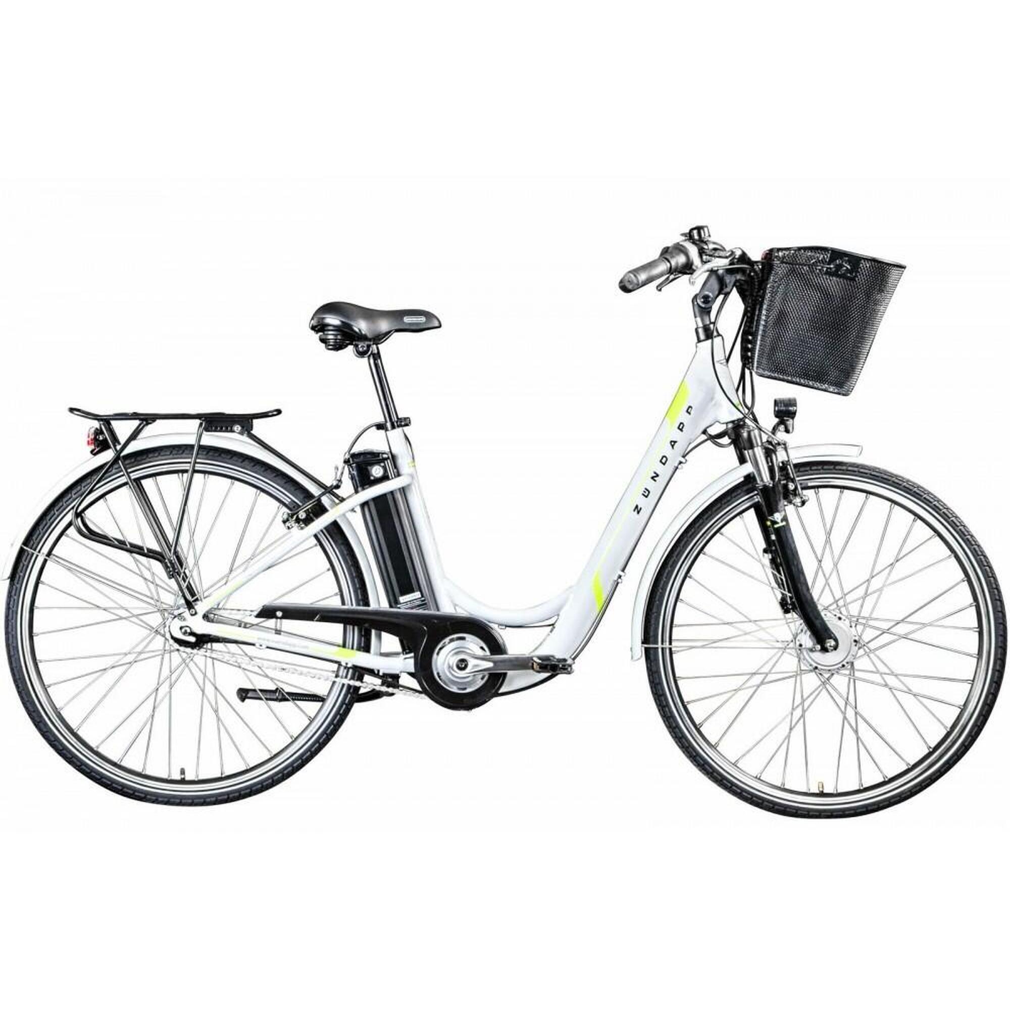 Rower elektryczny miejski Zundapp biały rama 19 cali